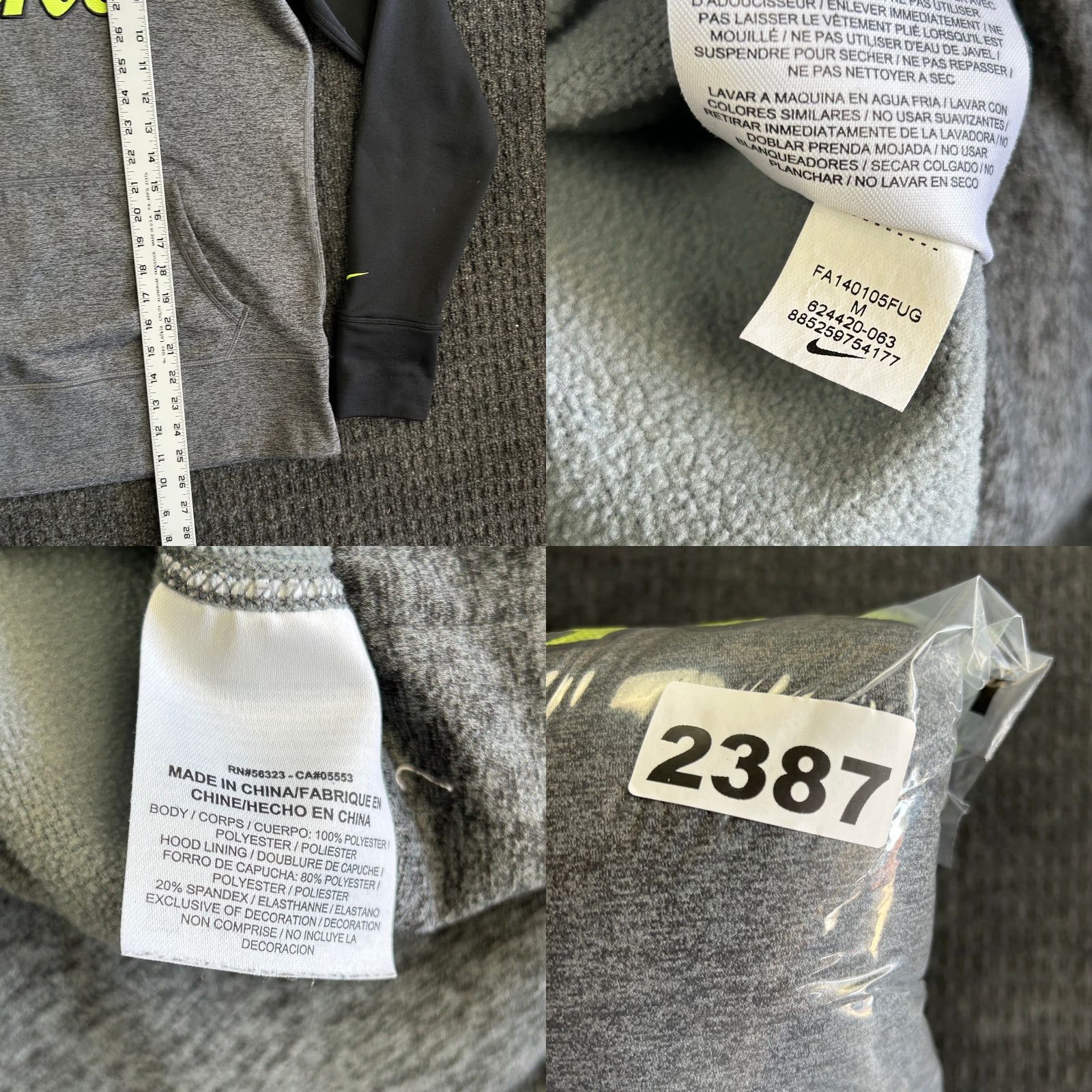 Nike Nike Hoodie Women THERMA-FIT Sweatshirt M Gray Size M / US 6-8 / IT 42-44 - 8 Thumbnail