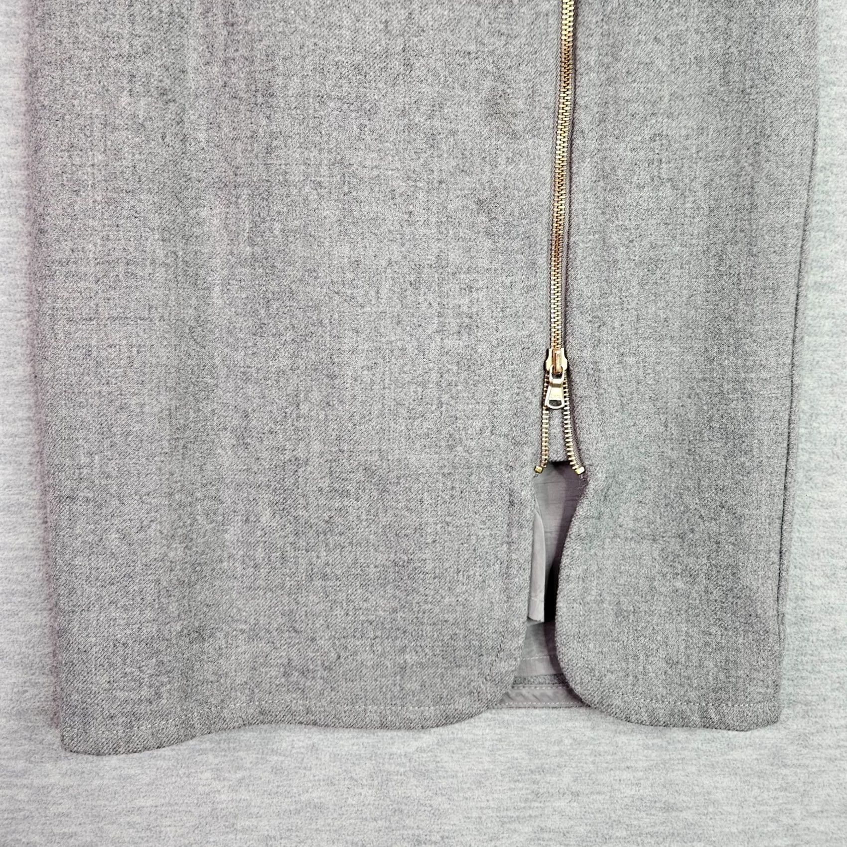 J.Crew J.CREW Skirt Women Grey Zipper Front 100% Wool Size 0P A-Line Short Vintage No? Size 25" / US 0 / IT 36 - 5 Thumbnail