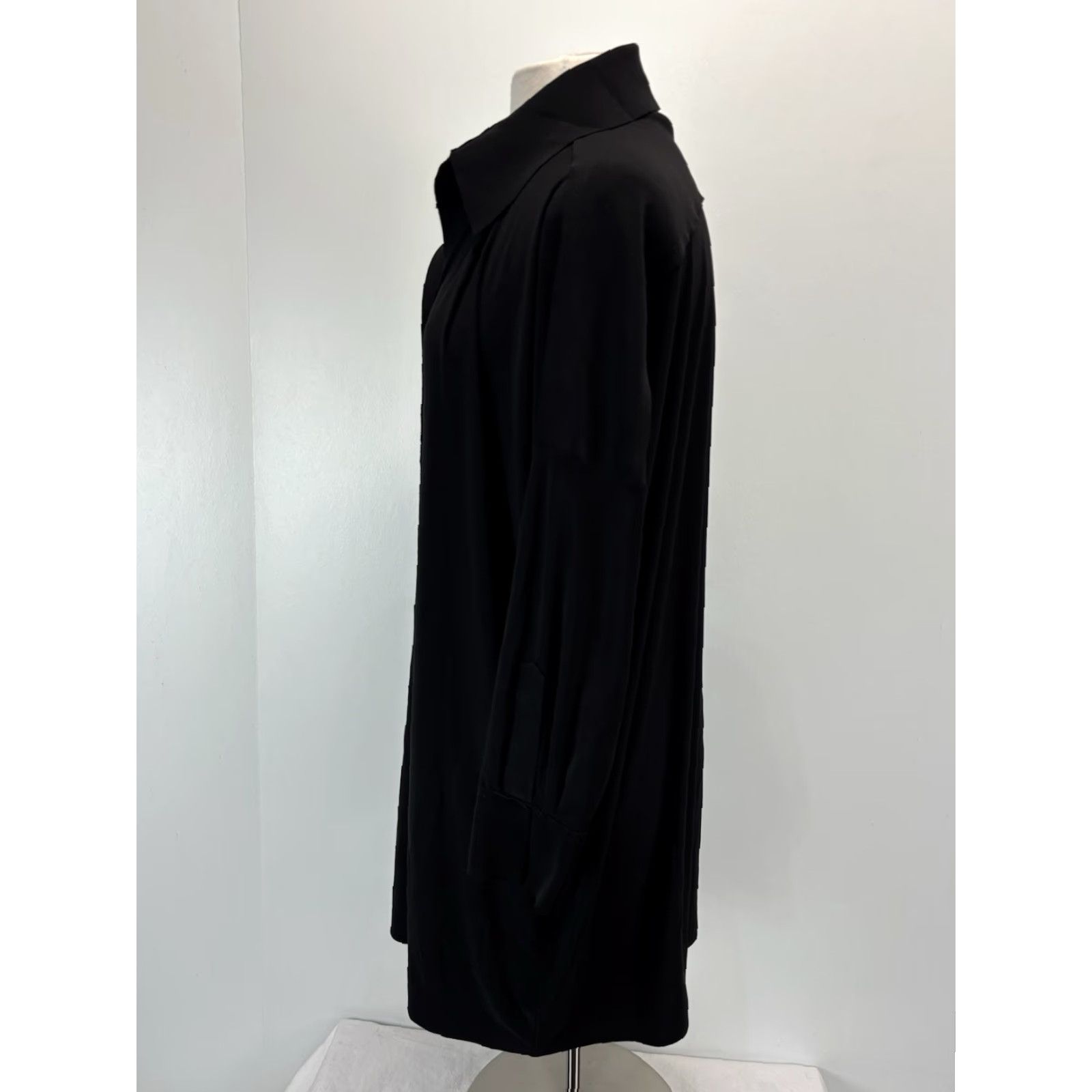Norma Kamali Norma Kamali Box Shirt Dress Swim Cover Sz Large Women’s Black Draped Minimalist Shirt Dress Box Black Cover Draped Minimalist Women’s Large Sz Size L / US 10 / IT 46 - 2 Thumbnail