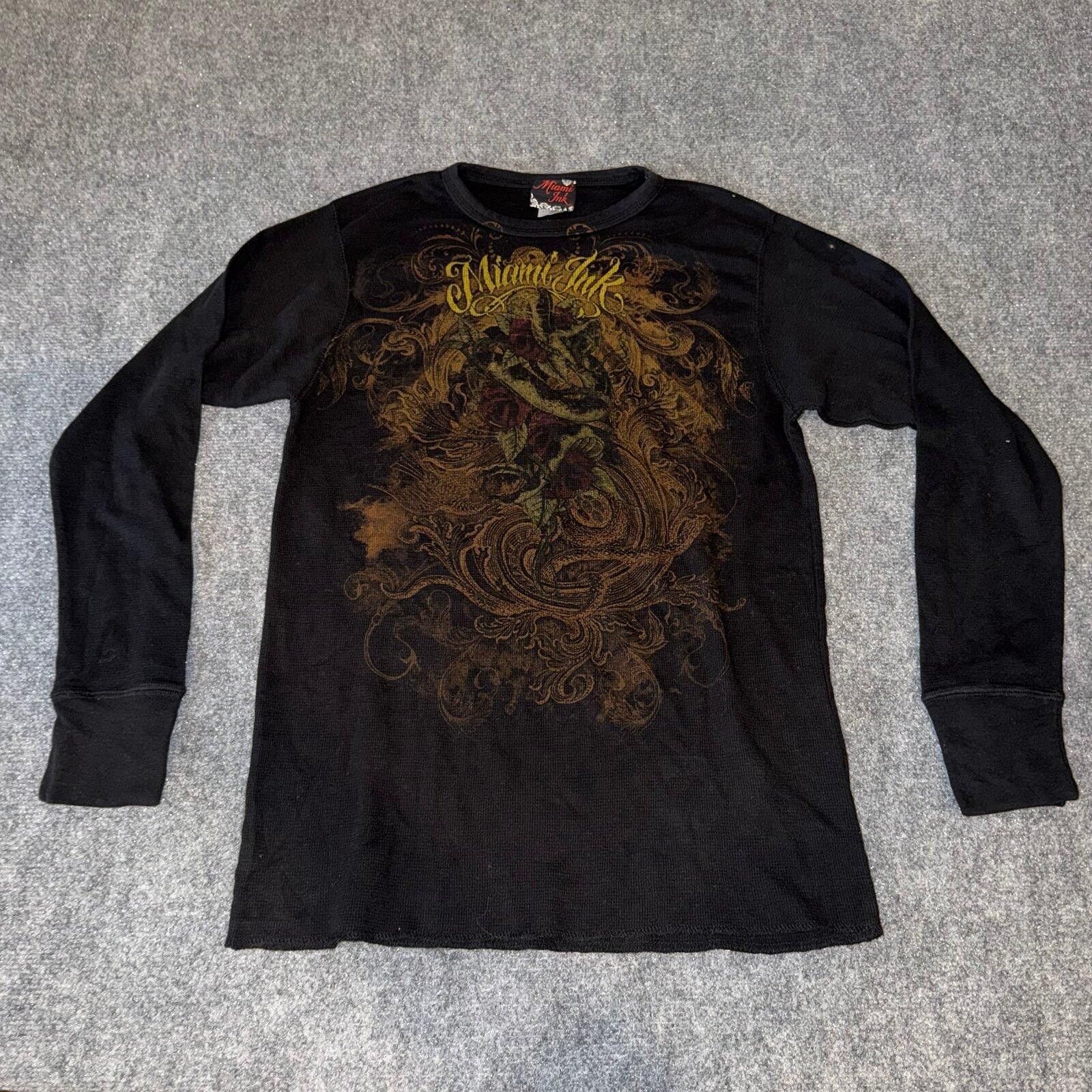 Other Miami Ink Longsleeve Thermal Shirt Mens XL Vtg y2k 90s Rare Size US XL / EU 56 / 4 - 1 Thumbnail