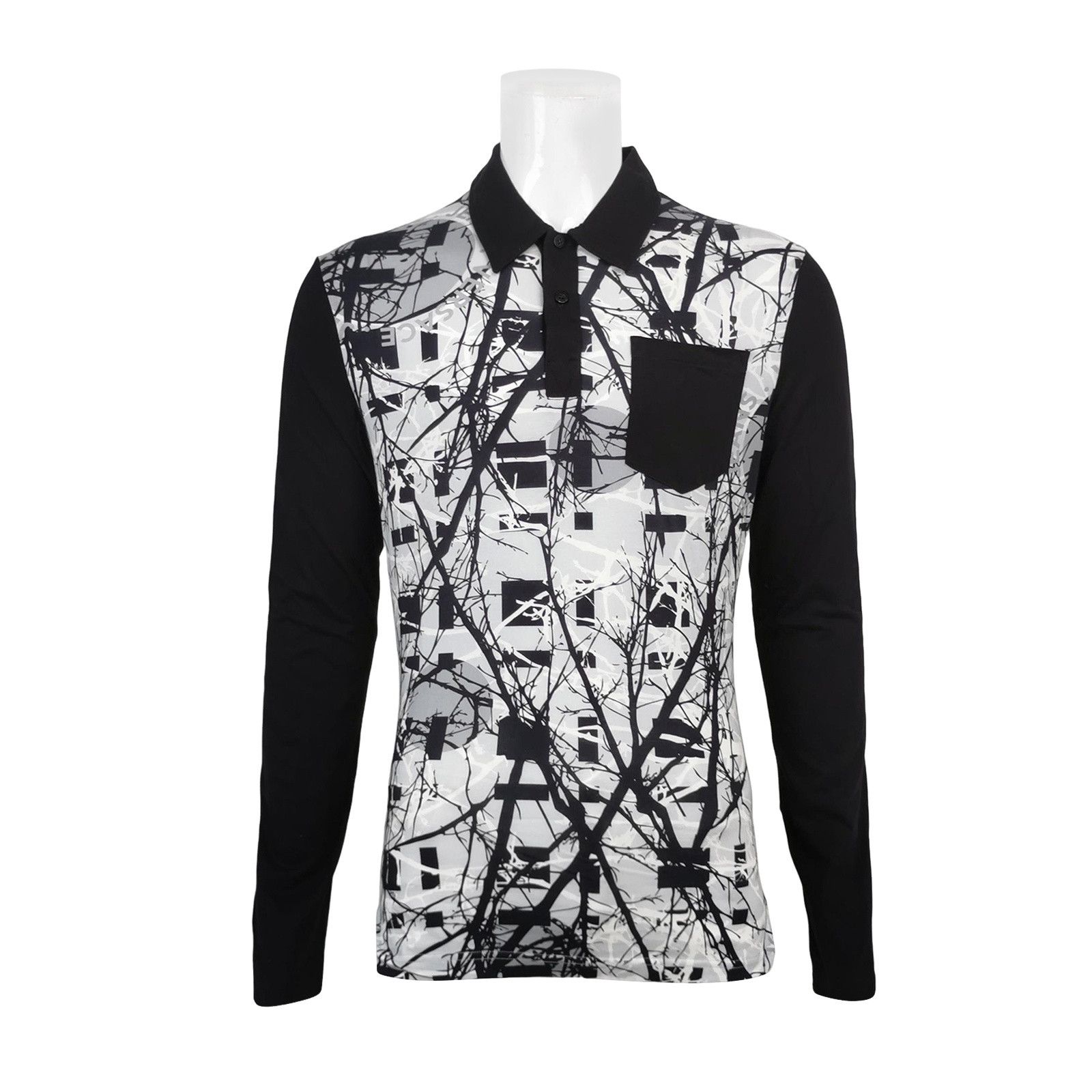 Versace Versace Jeans Graphic Long Sleeve Polo Shirt US S Size US S / EU 44-46 / 1 - 1 Thumbnail