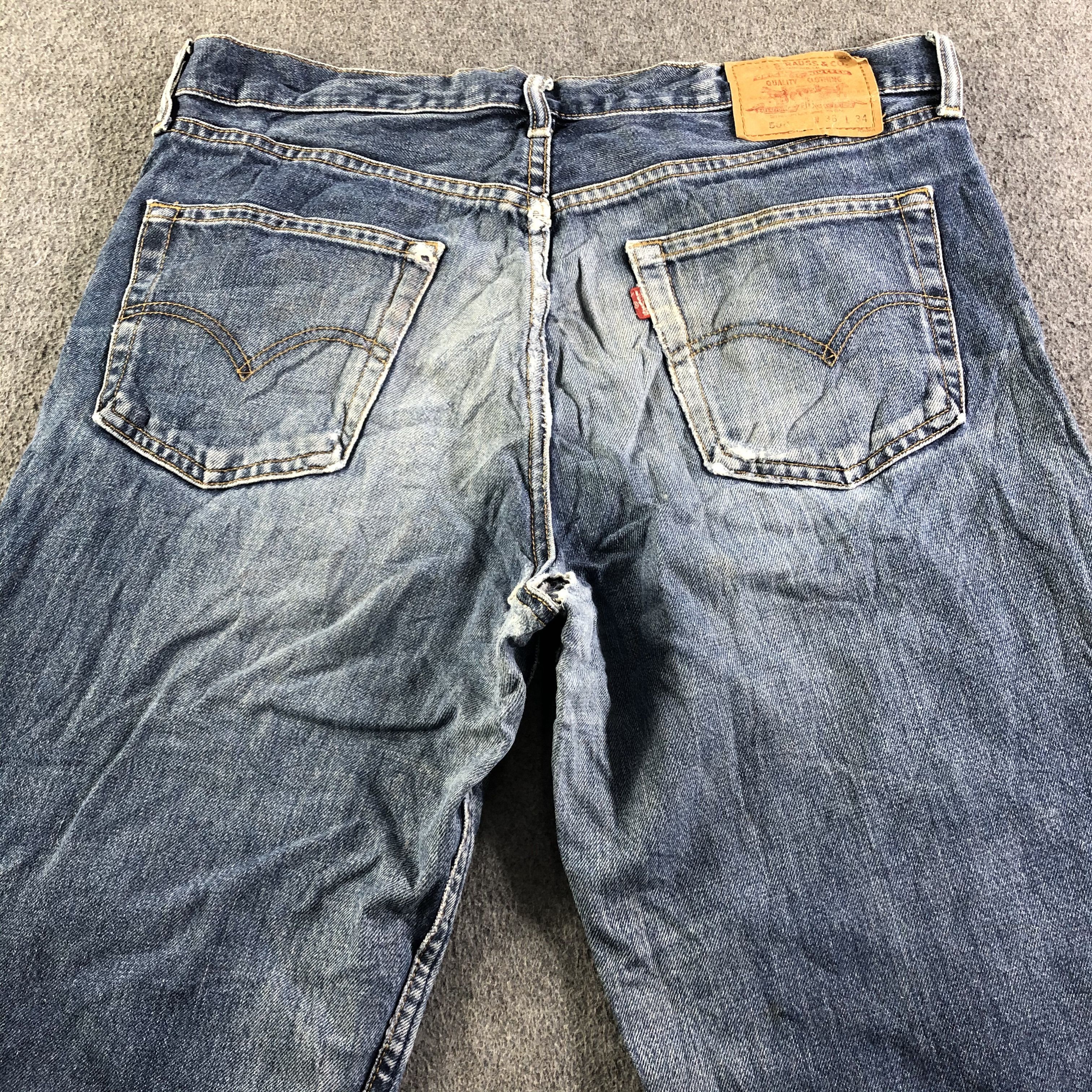 Levi's 90s Vintage Blue Wash Levis Jeans-J4044 Size US 37 - 4 Thumbnail