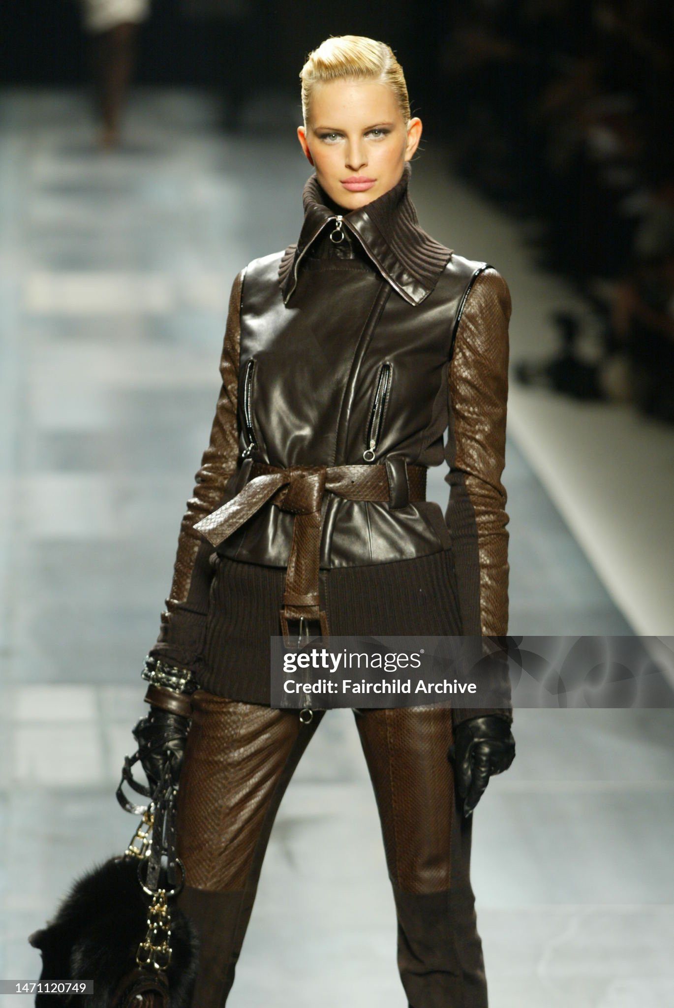 Givenchy FW2003 Givenchy Runway Phyton Leather Jacket Size S / US 4 / IT 40 - 1 Thumbnail