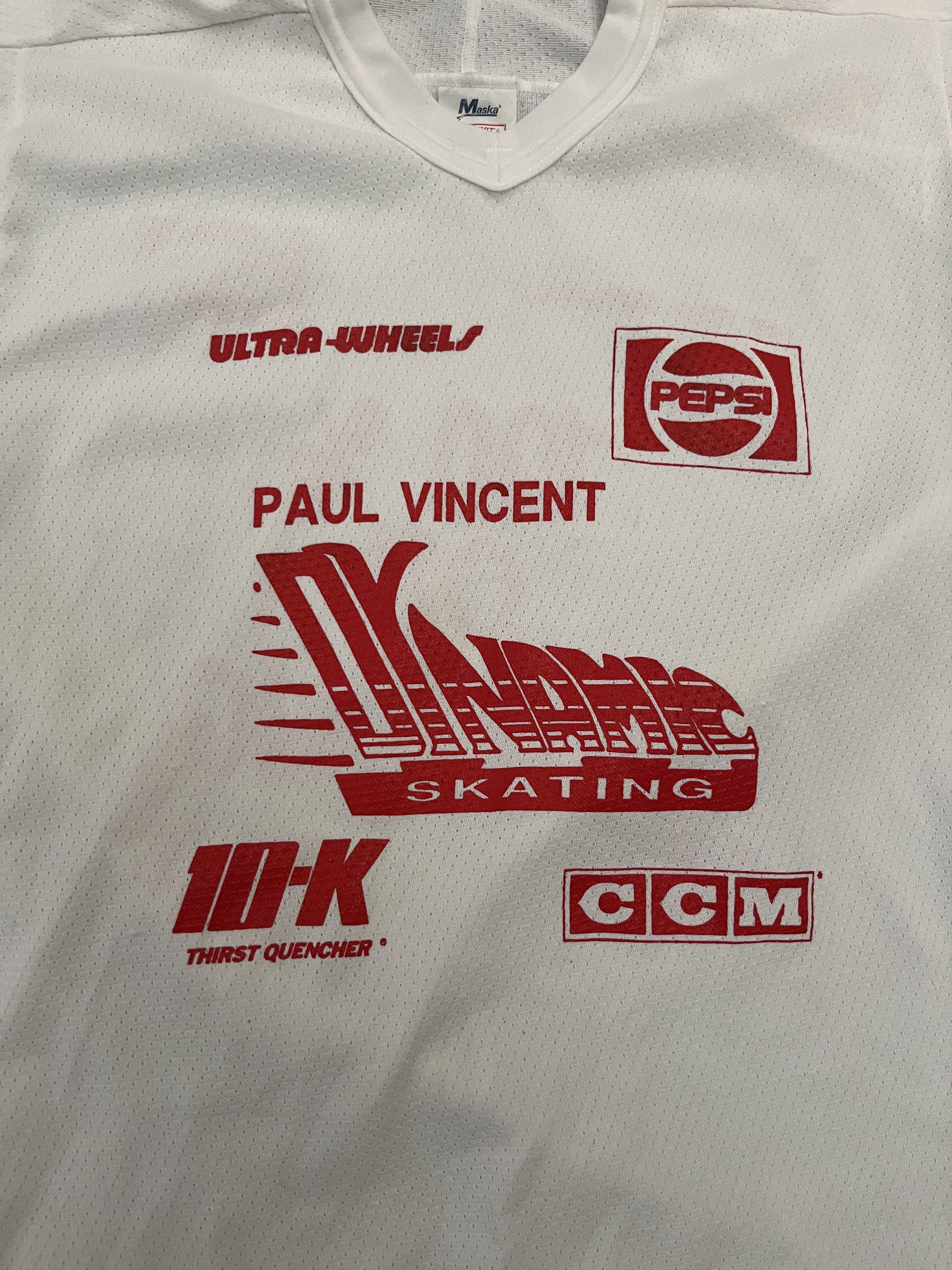 Other Vtg 90s Maska Paul Vincent Dynamic Skating Hockey Jersey S Size US S / EU 44-46 / 1 - 2 Thumbnail