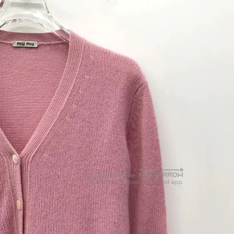 Miu Miu Miu Miu Pink Cashmere Cardigan for Women . Size S / US 4 / IT 40 - 3 Thumbnail