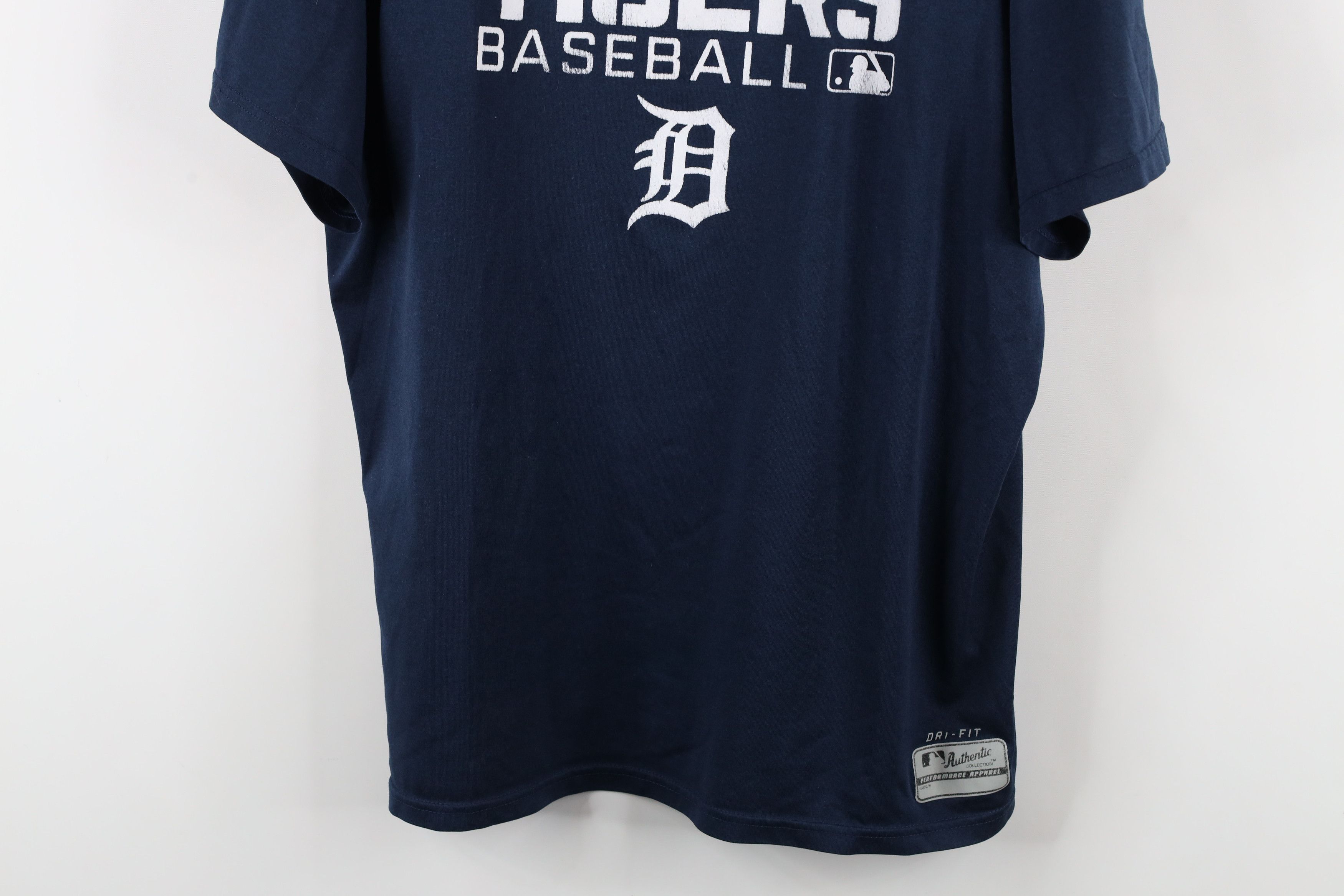 Nike × Vintage Nike Center Swoosh Detroit Tigers Baseball T-Shirt Blue Size US L / EU 52-54 / 3 - 3 Thumbnail