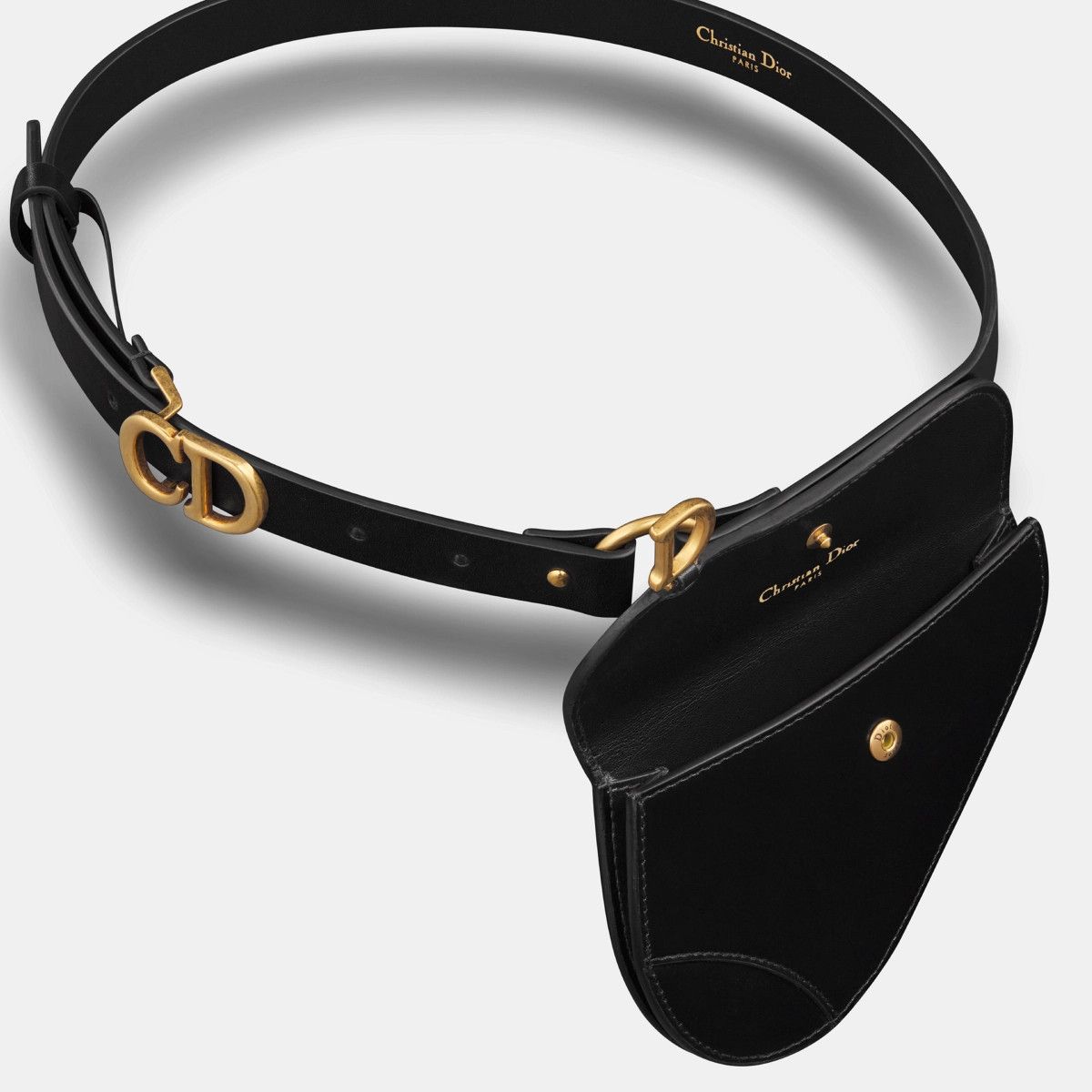 Dior o1bcso1str0126 Size:OS/Saddle Removable Pouch Belt in Black Size ONE SIZE - 4 Thumbnail