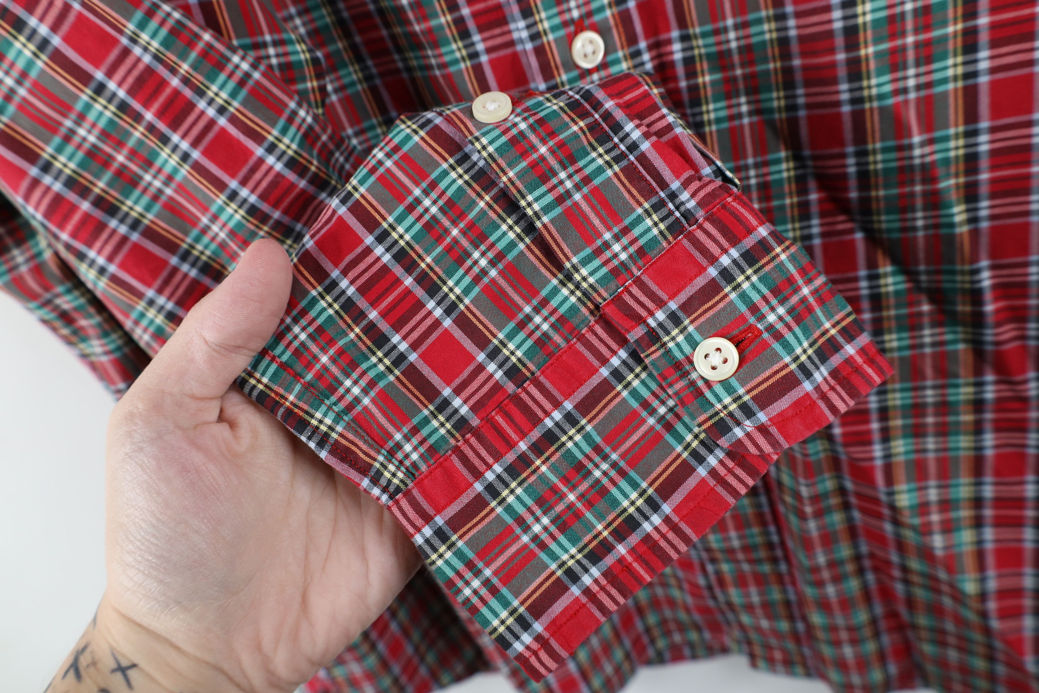 Ralph Lauren Vintage 90s Ralph Lauren Collared Down Shirt Rainbow Plaid Size US XL / EU 56 / 4 - 6 Thumbnail