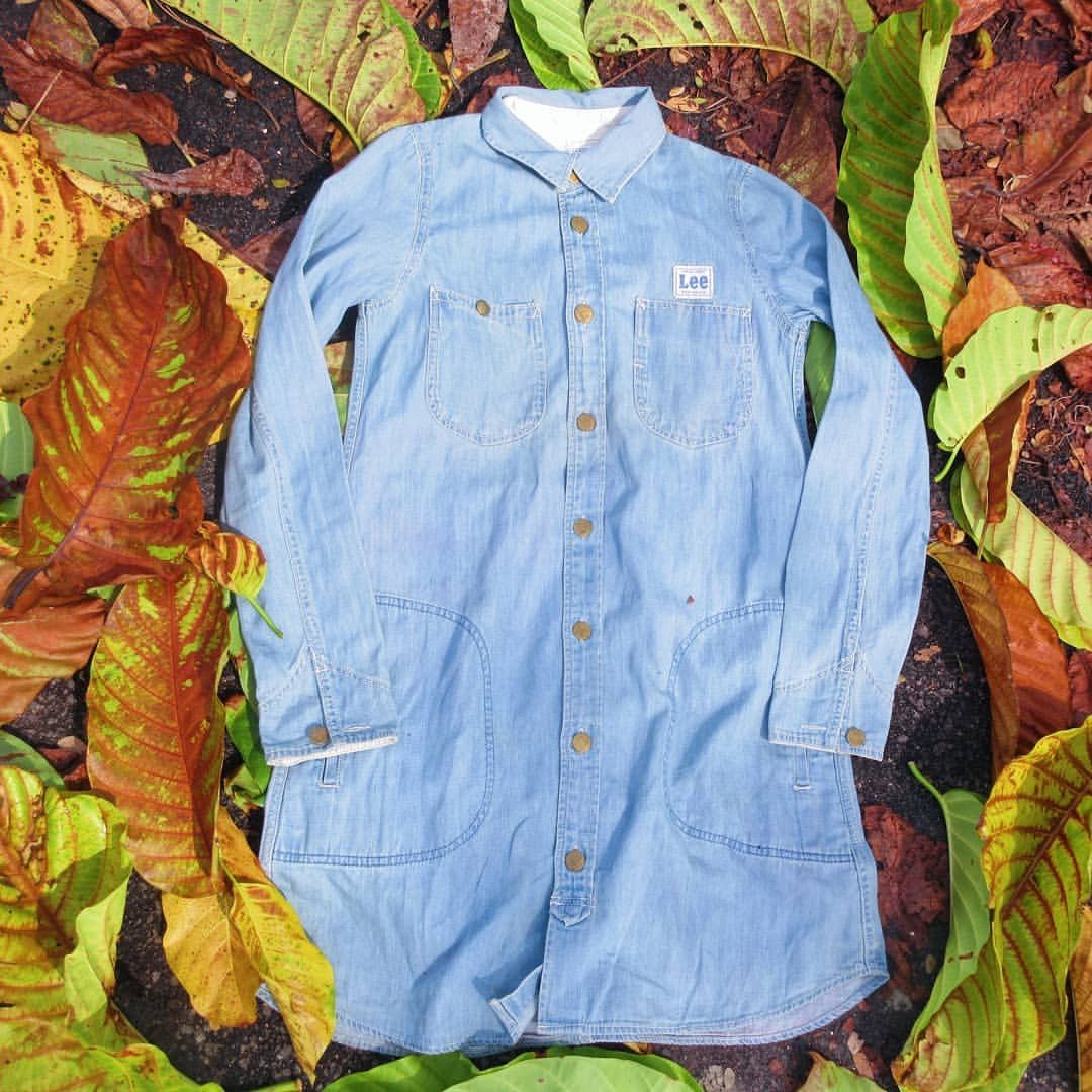 Lee Chambray Long dress Shirt Size L unisex Union Made