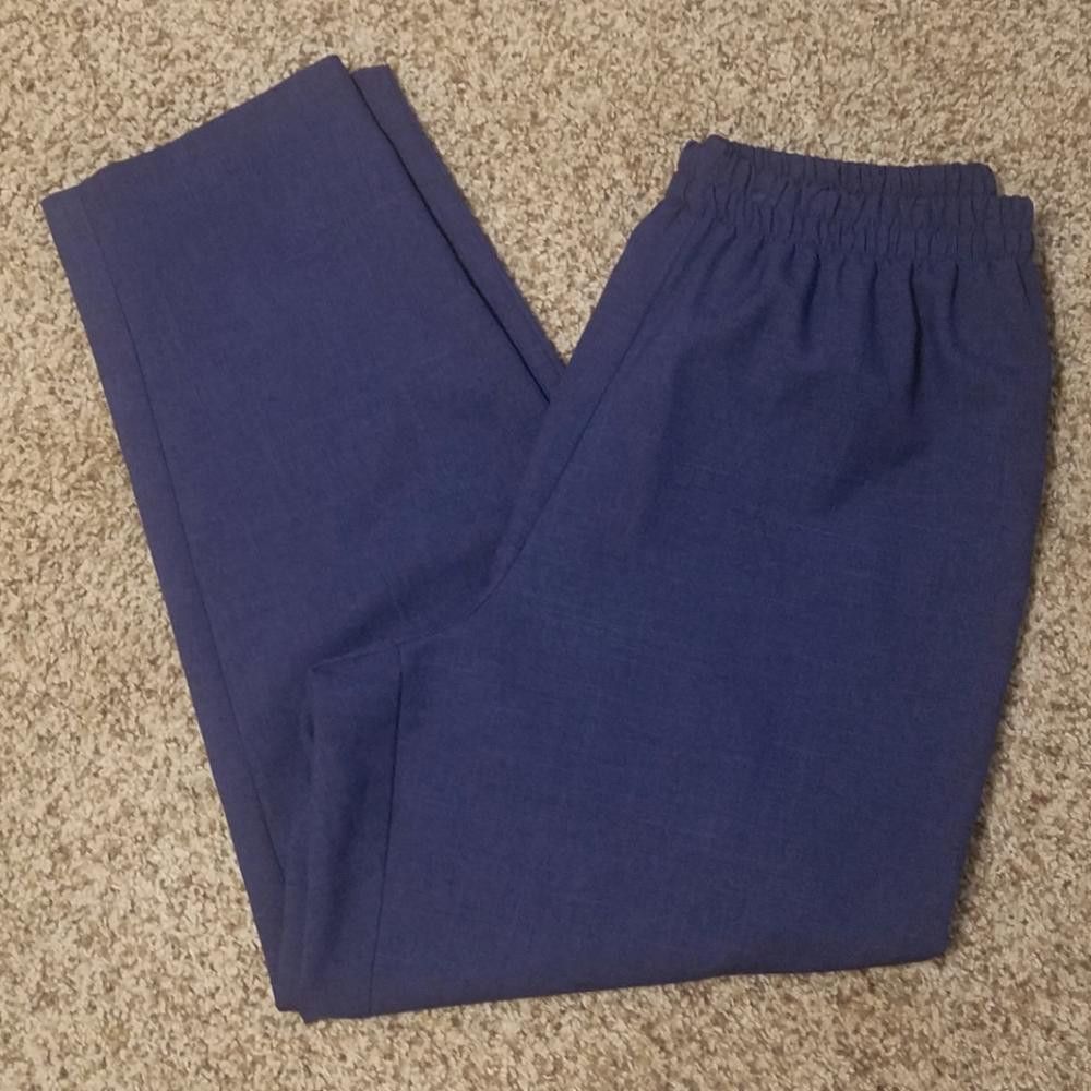Designer Helene Blake Blue Pants Size 14W Size 36" / US 14 / IT 50 - 1 Thumbnail