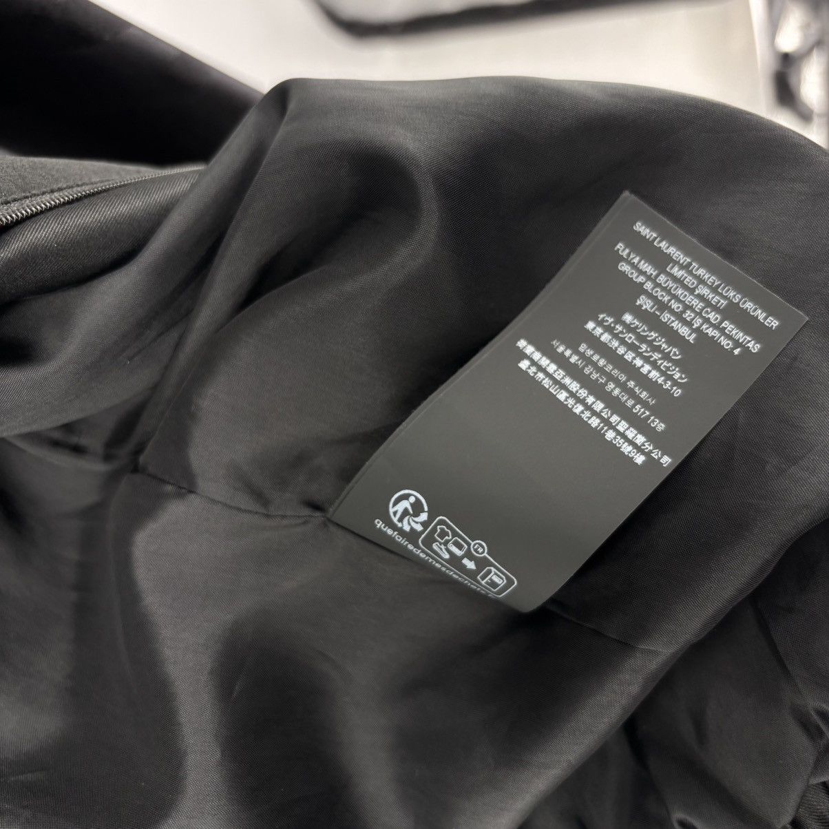 Saint Laurent Paris Saint Laurent Paris Black Silk Teddy Cassandre Size US L / EU 52-54 / 3 - 7 Thumbnail