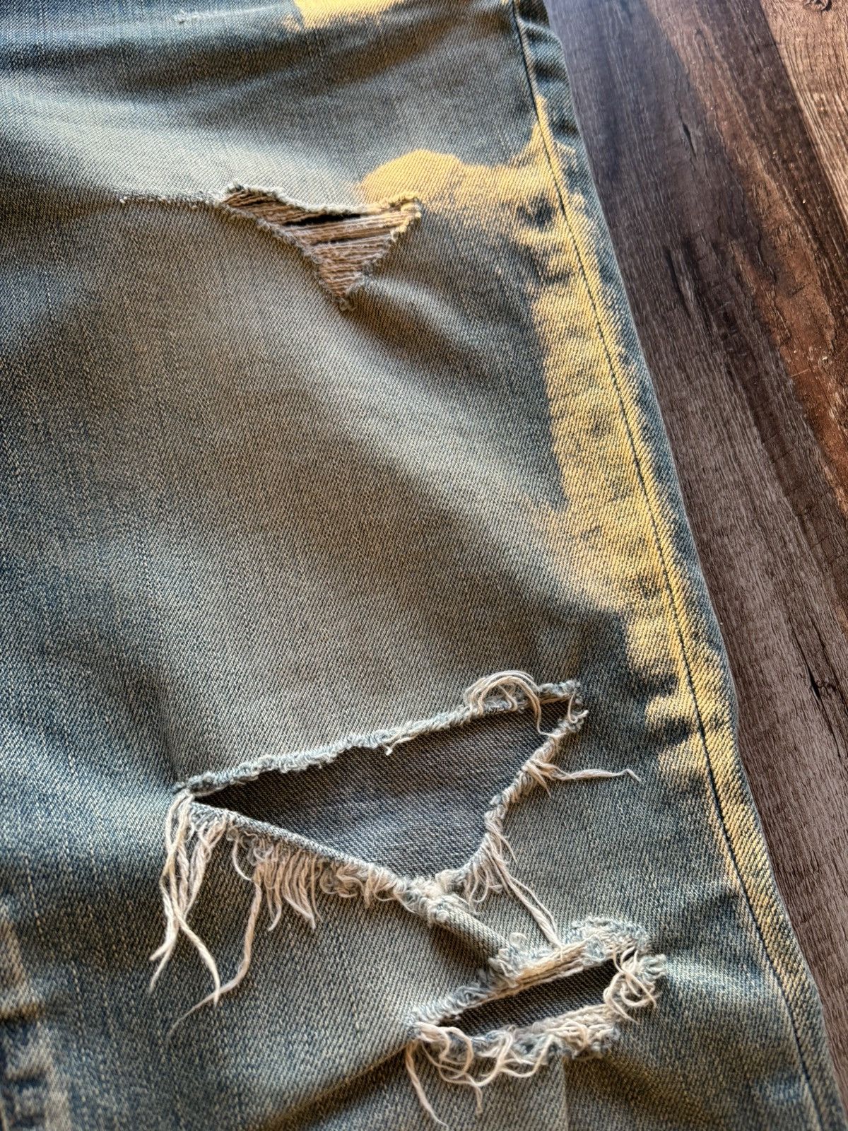 Saint Laurent Paris Saint Laurent Paris D02 Crash Denim Size US 33 - 11 Thumbnail
