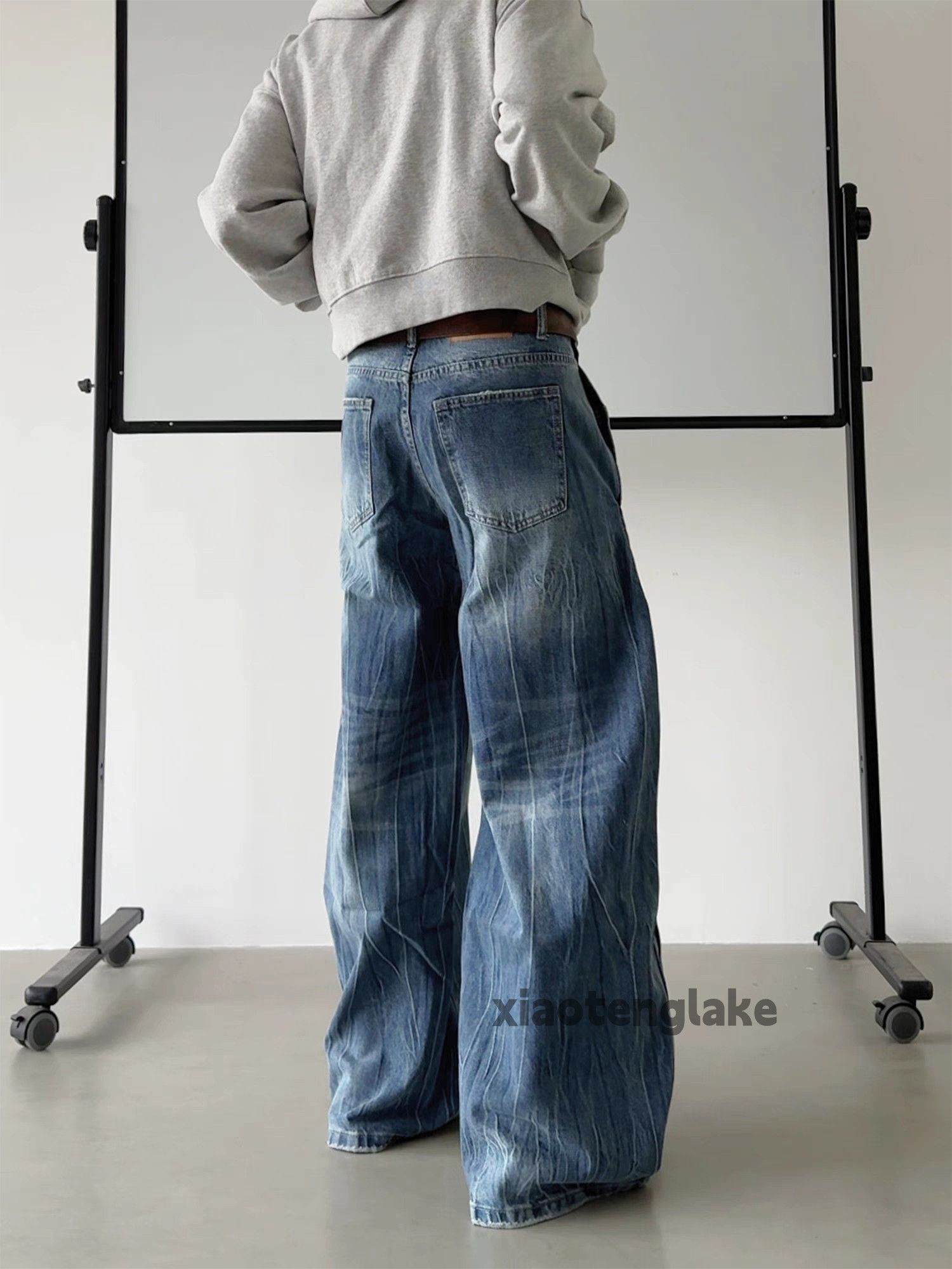 Jean × Vintage washed faded cleanfit yuppie loose bootcut flared jeans Size US 32 / EU 48 - 4 Thumbnail