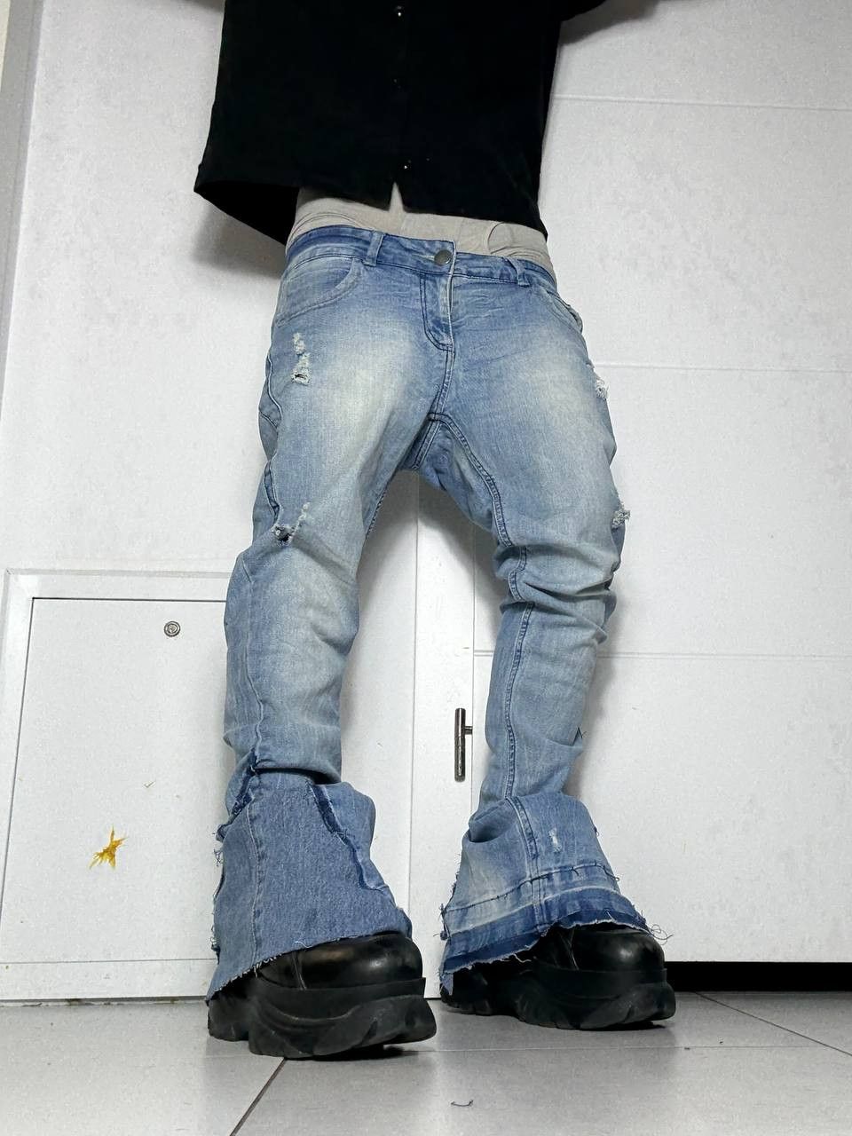 Japanese Brand rare flared blue jeans bootcut Size US 34 / EU 50 - 11 Thumbnail