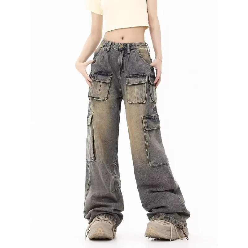 Japanese Brand Retro straight leg loose wide leg jeans Size US 32 / EU 48 - 2 Thumbnail