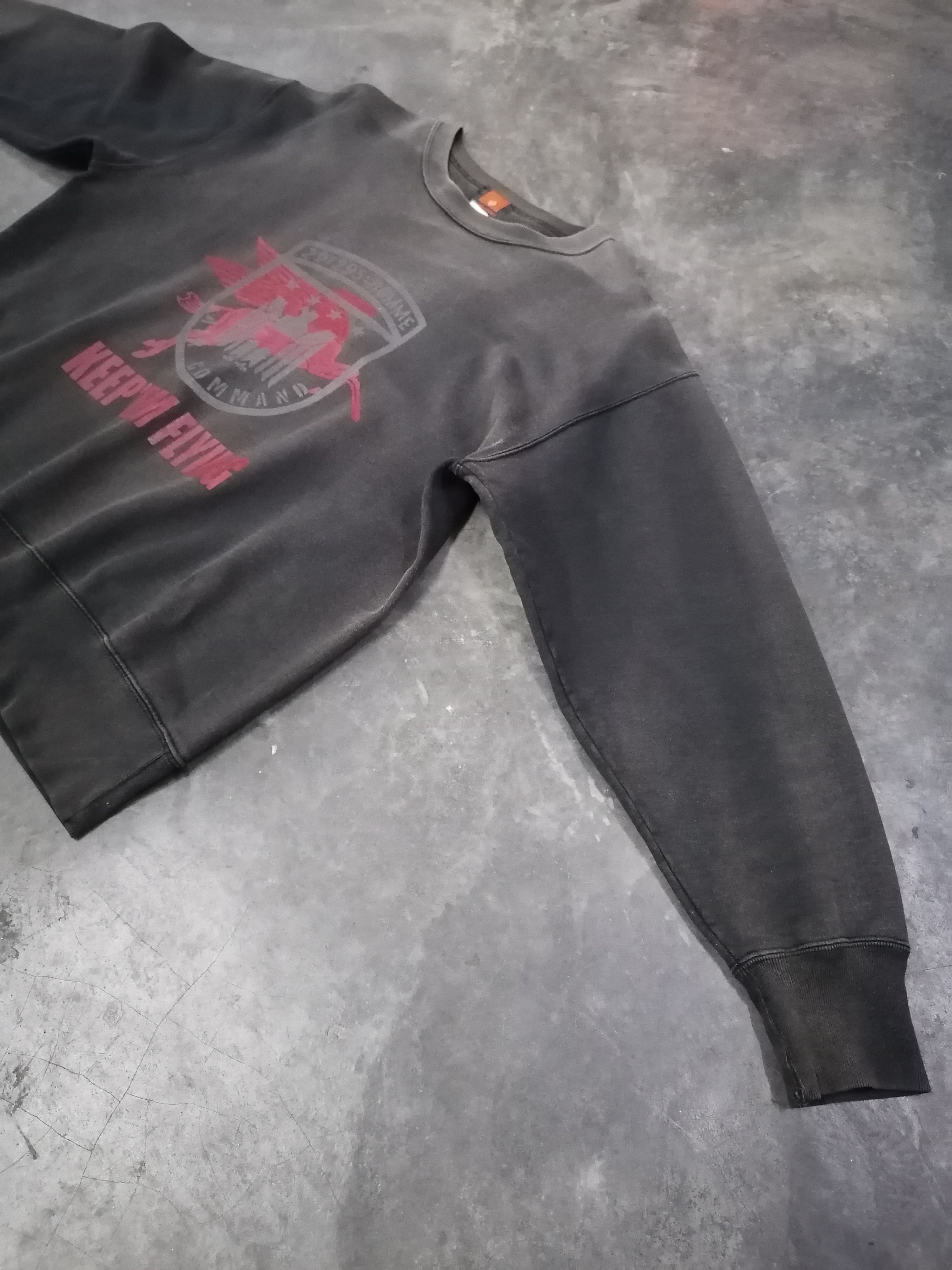 Japanese Brand Trashed Faded Vintage 291295=HOMME Command Sweatshirt Size US L / EU 52-54 / 3 - 5 Thumbnail