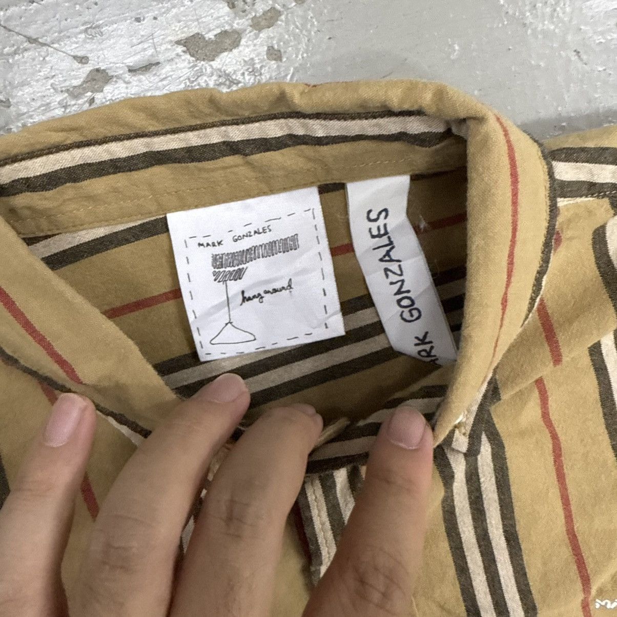 Japanese Brand Vintage Mark Gonzales Burberry Ripoff Button Up Shirt Size US M / EU 48-50 / 2 - 7 Thumbnail