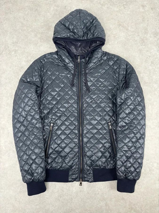 Prada Prada Navy Hooded Quilted Minimalist Puffer Jacket Size US M / EU 48-50 / 2 - 1 Thumbnail