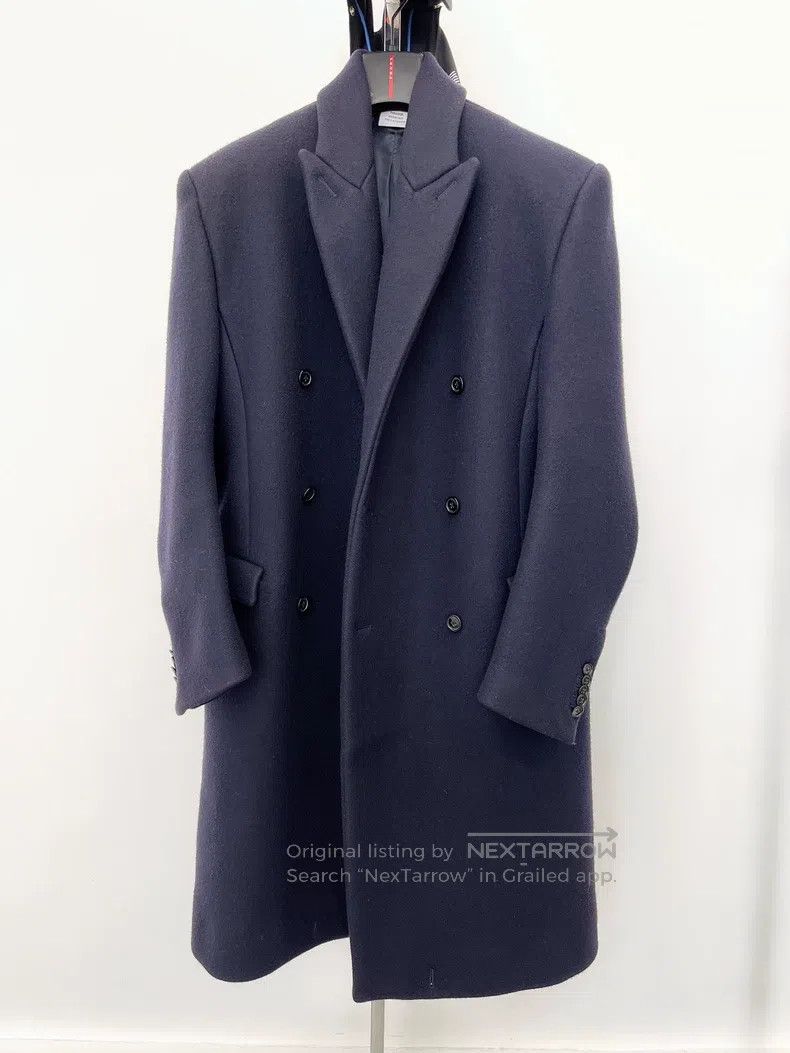 Vetements Vetements Navy Blue Wool Collar Embroidered Logo Coat Jack Size US S / EU 44-46 / 1 - 1 Thumbnail