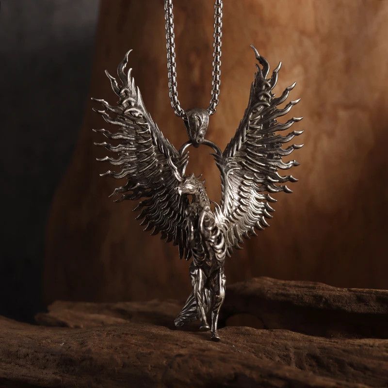 Jewelry Pegasus Wings Pendant Necklace Size ONE SIZE - 3 Thumbnail