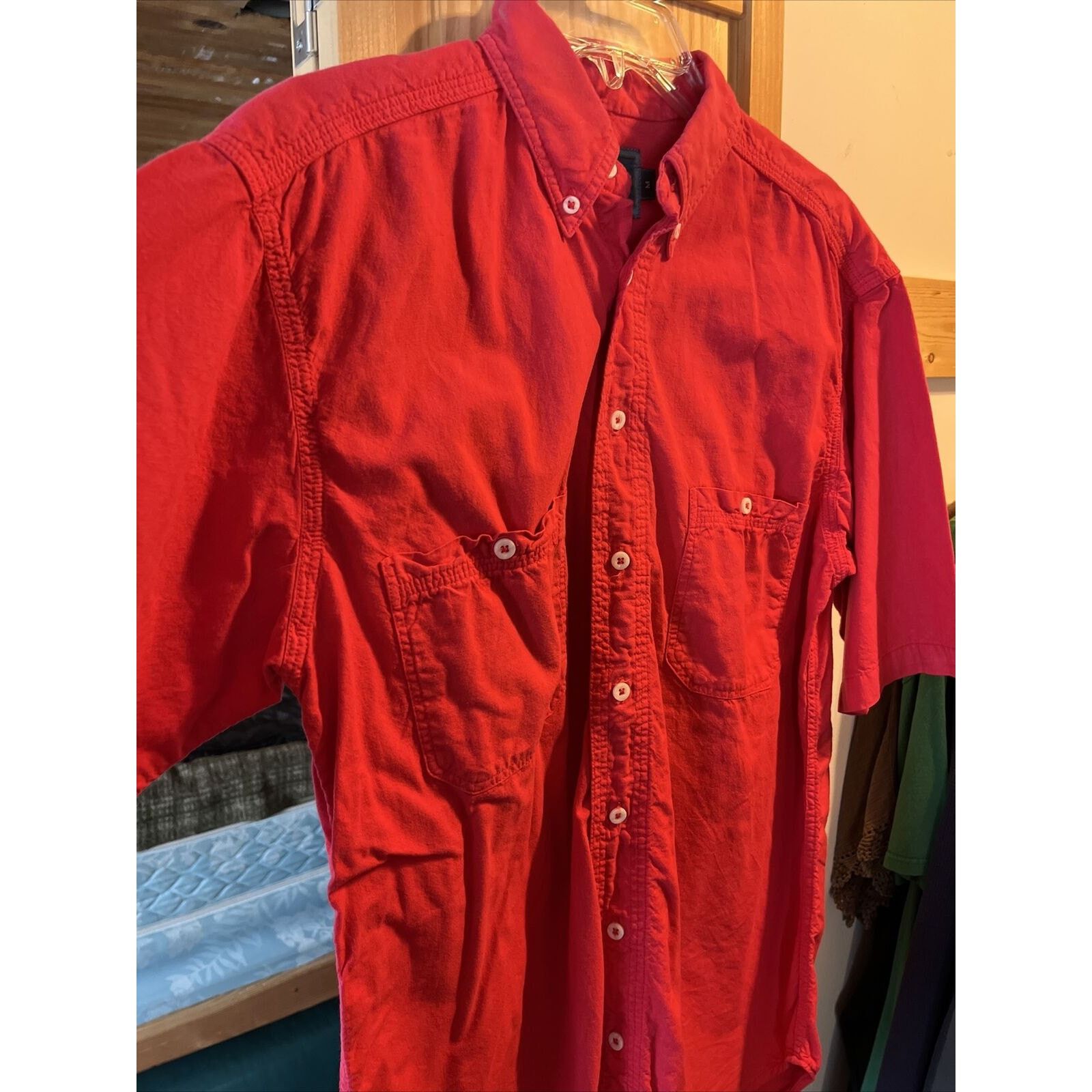 Woolrich Woolen Mills Woolrich VTG Men’s M Red Short Sleeve Button Cotton Shirt Size US M / EU 48-50 / 2 - 5 Thumbnail