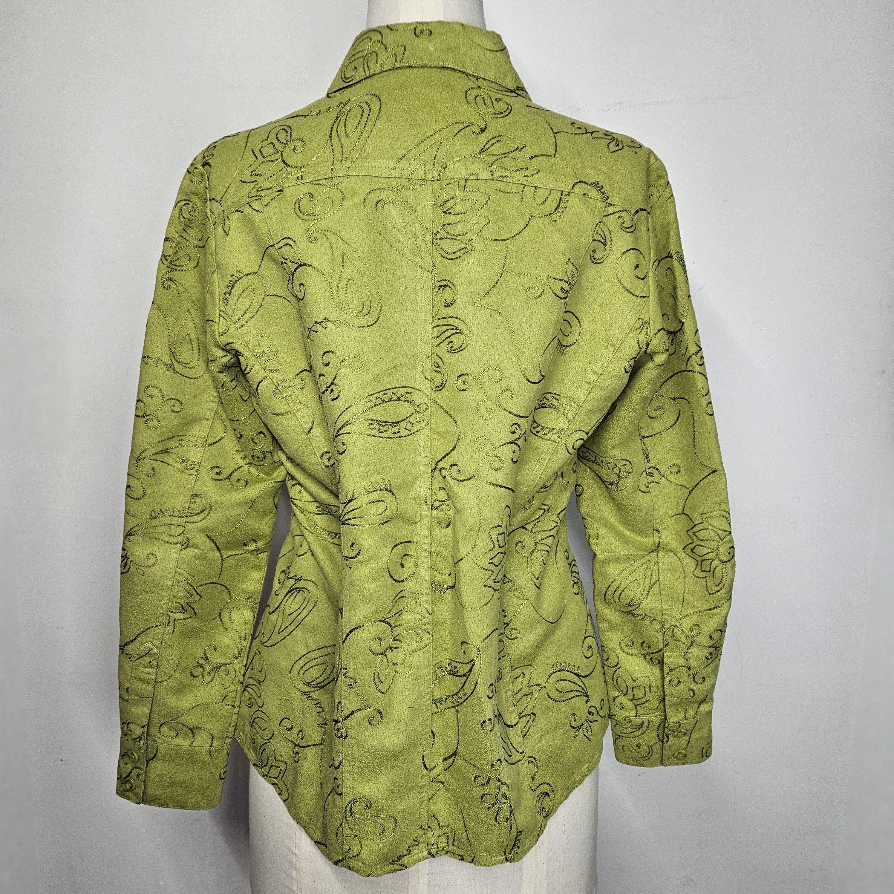 Chicos Chico's Size 1/M Shirt Shacket Button Down Floral Embroidery Size M / US 6-8 / IT 42-44 - 3 Thumbnail