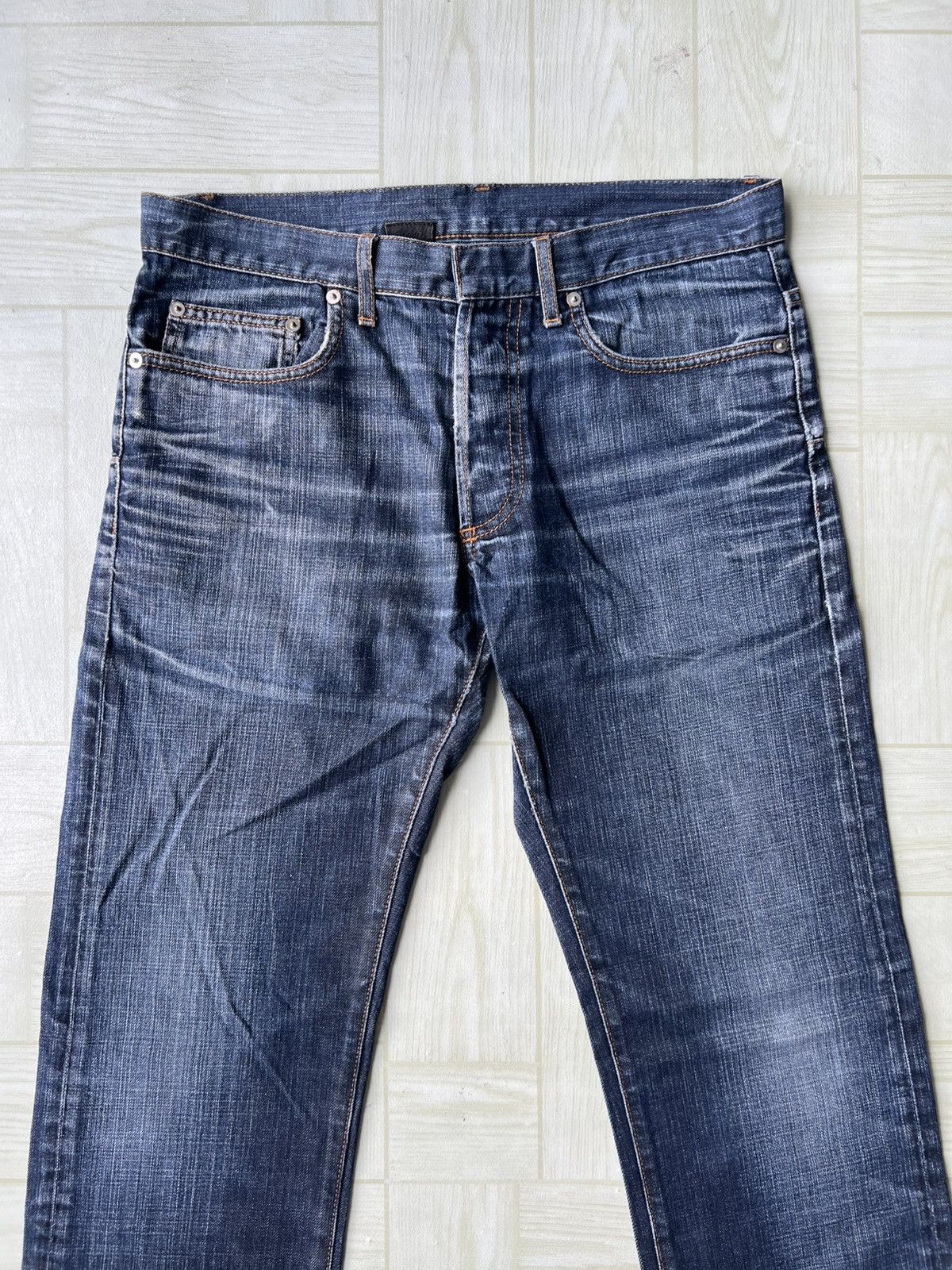 Dior AW12 Dior Homme Hedi Slimane Stone Wash Distress Denim Jeans Size US 32 / EU 48 - 4 Thumbnail