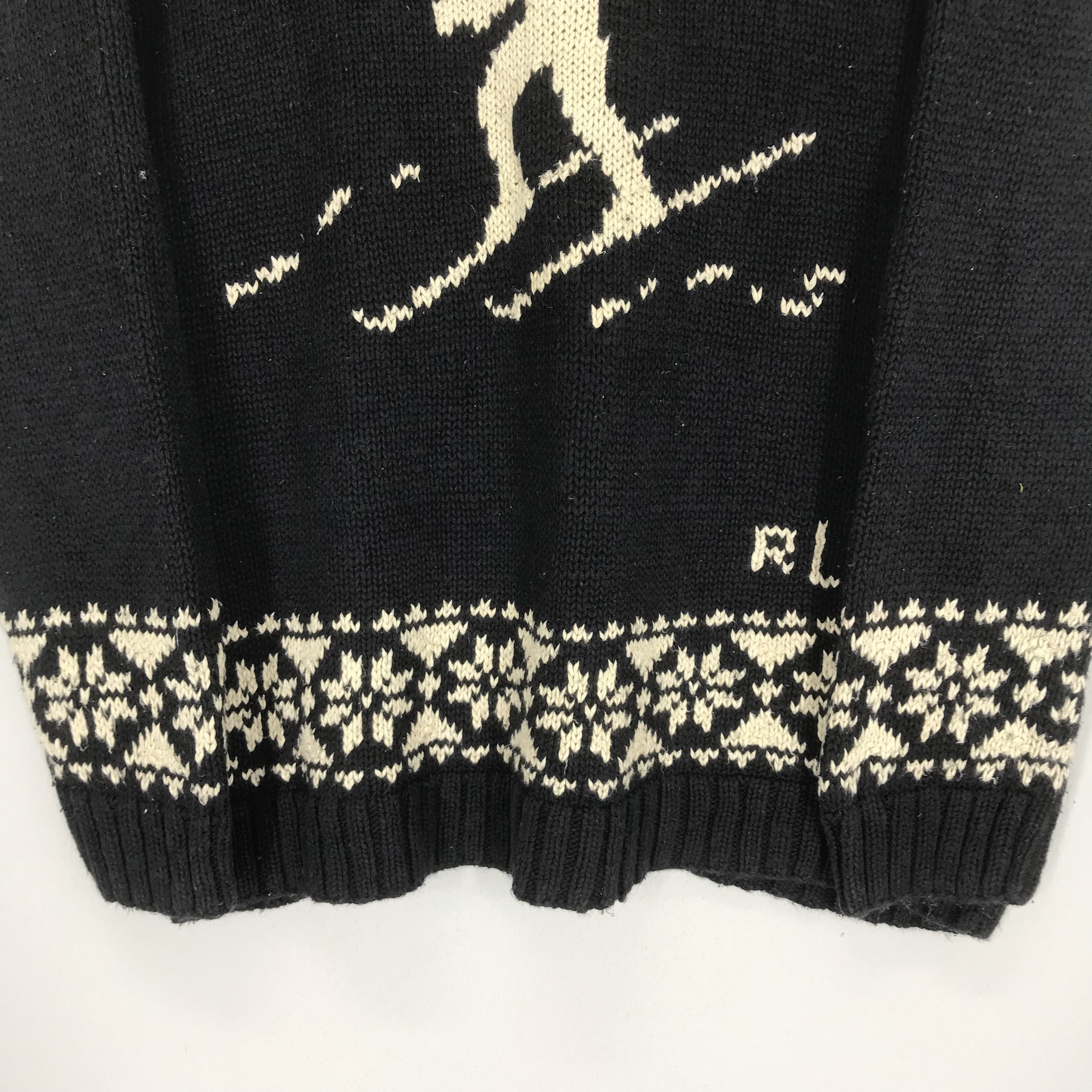 Polo Ralph Lauren Vintage Ralph Lauren Cable Knit Skiing Sweater RL Knitwear Size US L / EU 52-54 / 3 - 7 Thumbnail