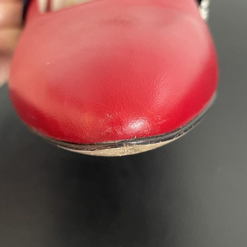 Gucci Gucci Red Leather High Heel Shoes for Women -2508 Size US 5 / IT 35 - 5 Thumbnail