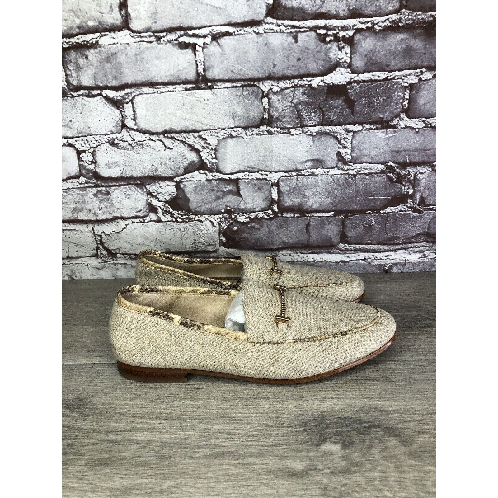 Sam Edelman Sam Edelman Lior Beige Leather Horsebit Almond Toe Slip On F Size US 7 / IT 37 - 15 Thumbnail
