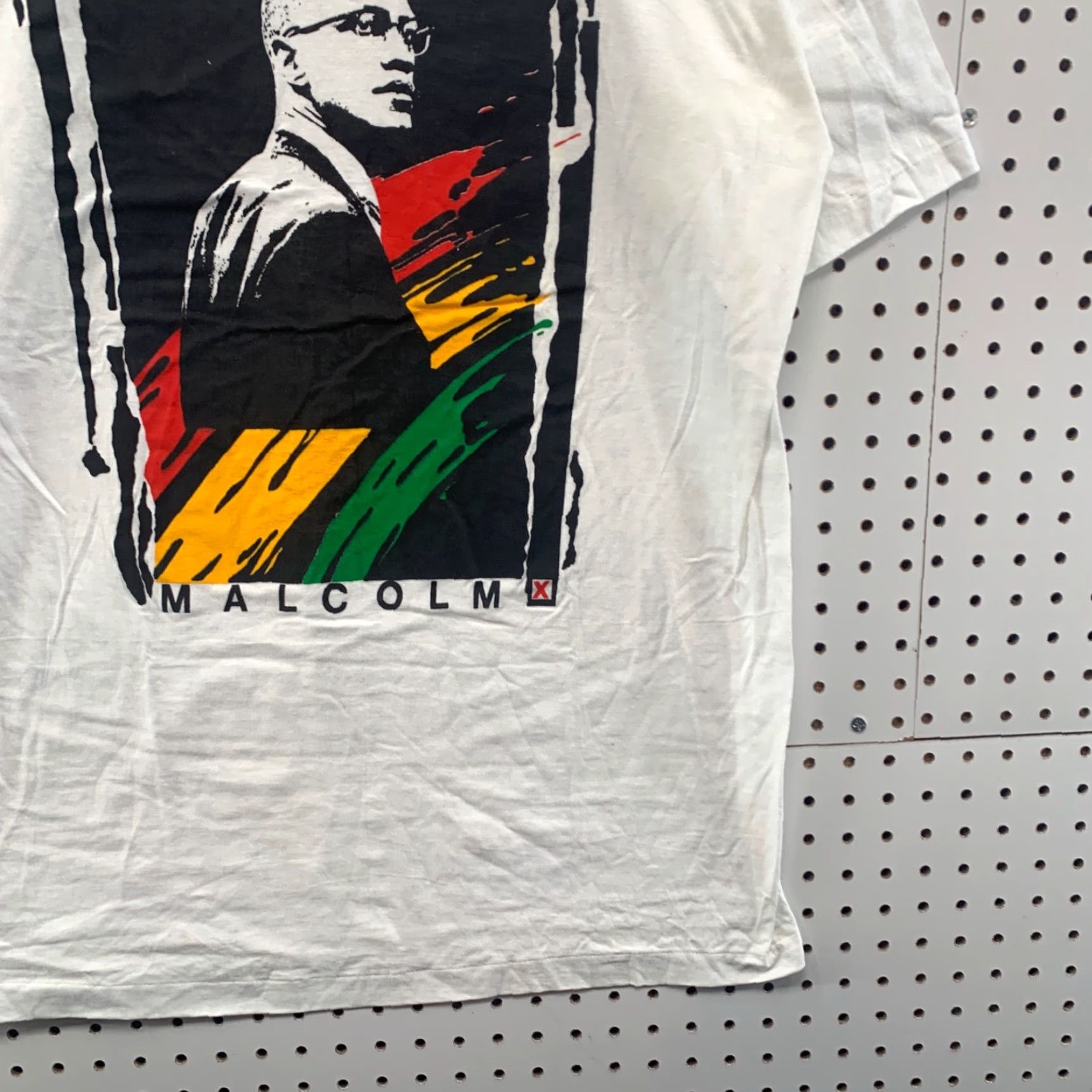 Vintage VINTAGE Malcolm X Shirt Mens XL White Cotton 1990s Graphic Print T-Shirt 90s Short Sleeve Mens X-Large Size US XL / EU 56 / 4 - 7 Thumbnail