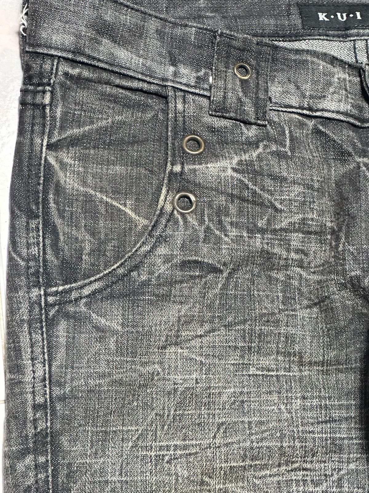 Vintage K.U.I. Cargo Jeans | Rare Japanese Streetwear | Flared Faded Size US 34 / EU 50 - 12 Thumbnail
