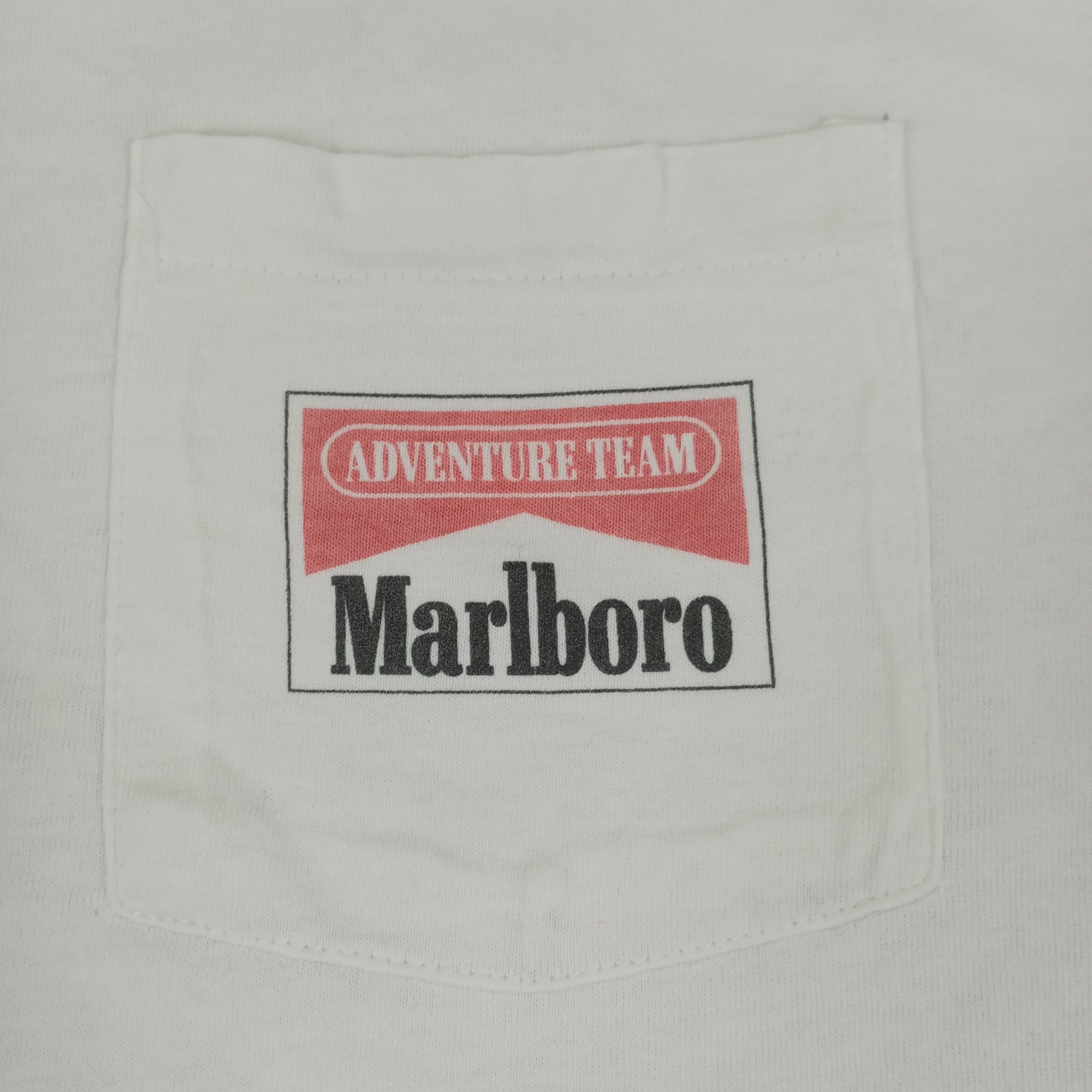 Marlboro × Vintage Marlboro Adventure Team Pocket Vintage Distressed Tshirt Size US XL / EU 56 / 4 - 4 Thumbnail