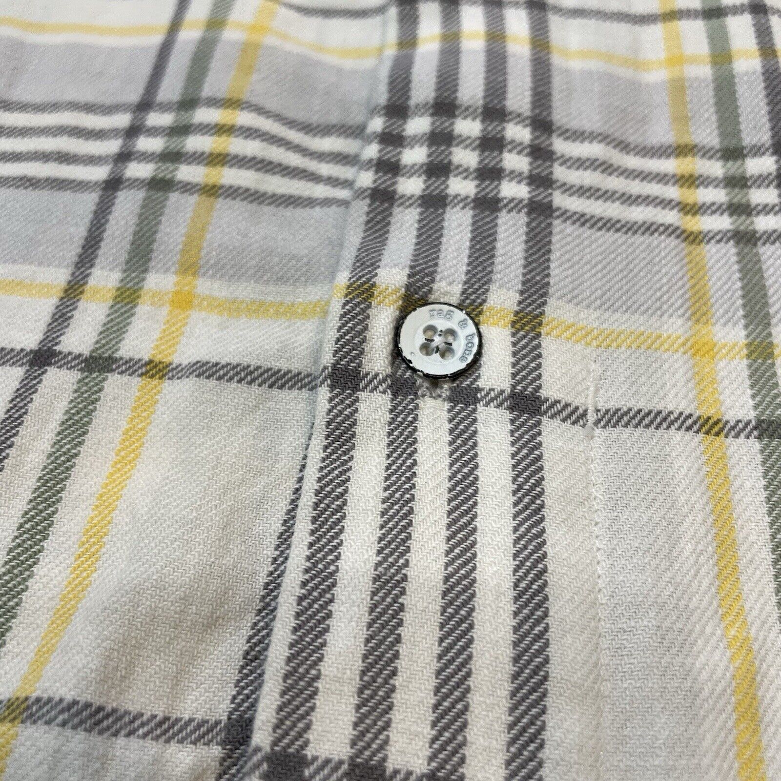 Rag & Bone Rag & Bone Men’s Fit 3 Casual Shirt Checks Ivory/White L Size US L / EU 52-54 / 3 - 4 Thumbnail