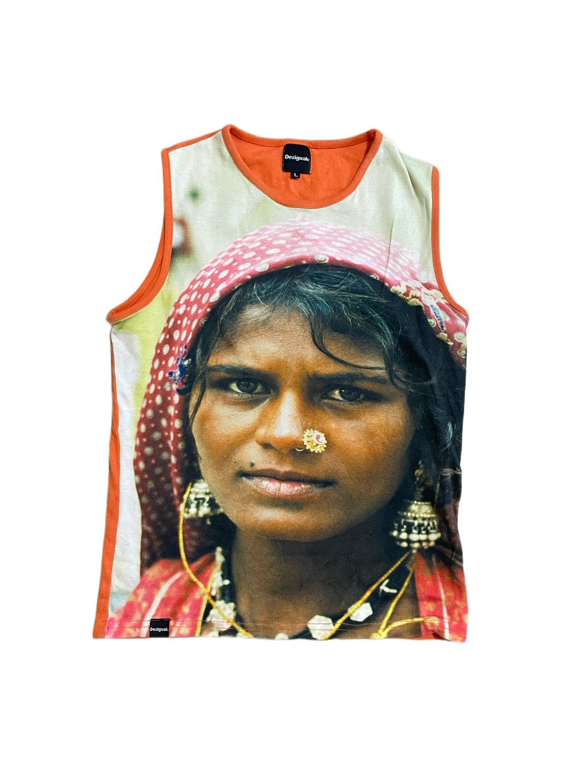 image of Desigual Tribal Tank Top in Orange, Men's (Size Large)