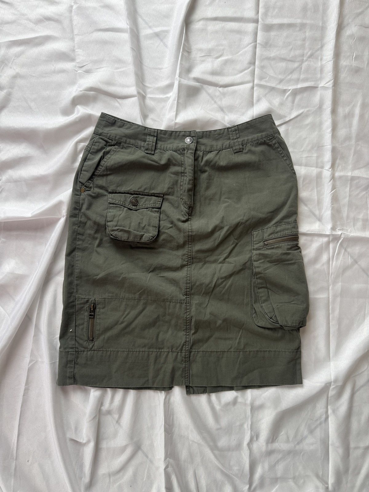 If Six Was Nine Diesel Style Vintage Military Cargo Y2K Skirt Size 29" - 1 Thumbnail