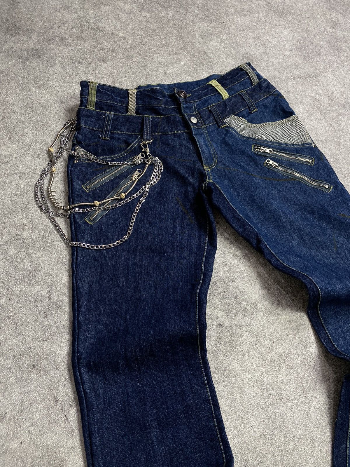 If Six Was Nine × Japanese Brand × Le Grande Bleu (L.G.B.) Many Dope Double Waist Denim Pant Size US 31 - 3 Thumbnail