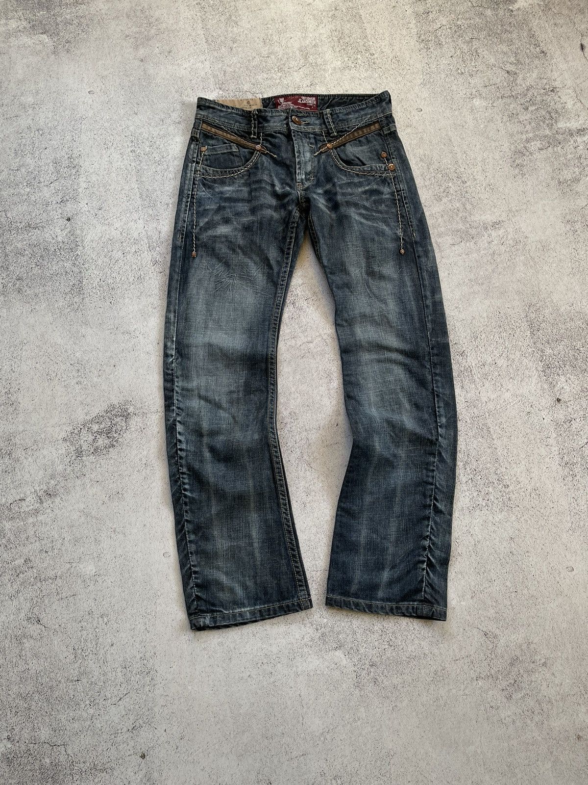 Vintage Tough Jeansmith Punk Spiral Denim Curve Jeans