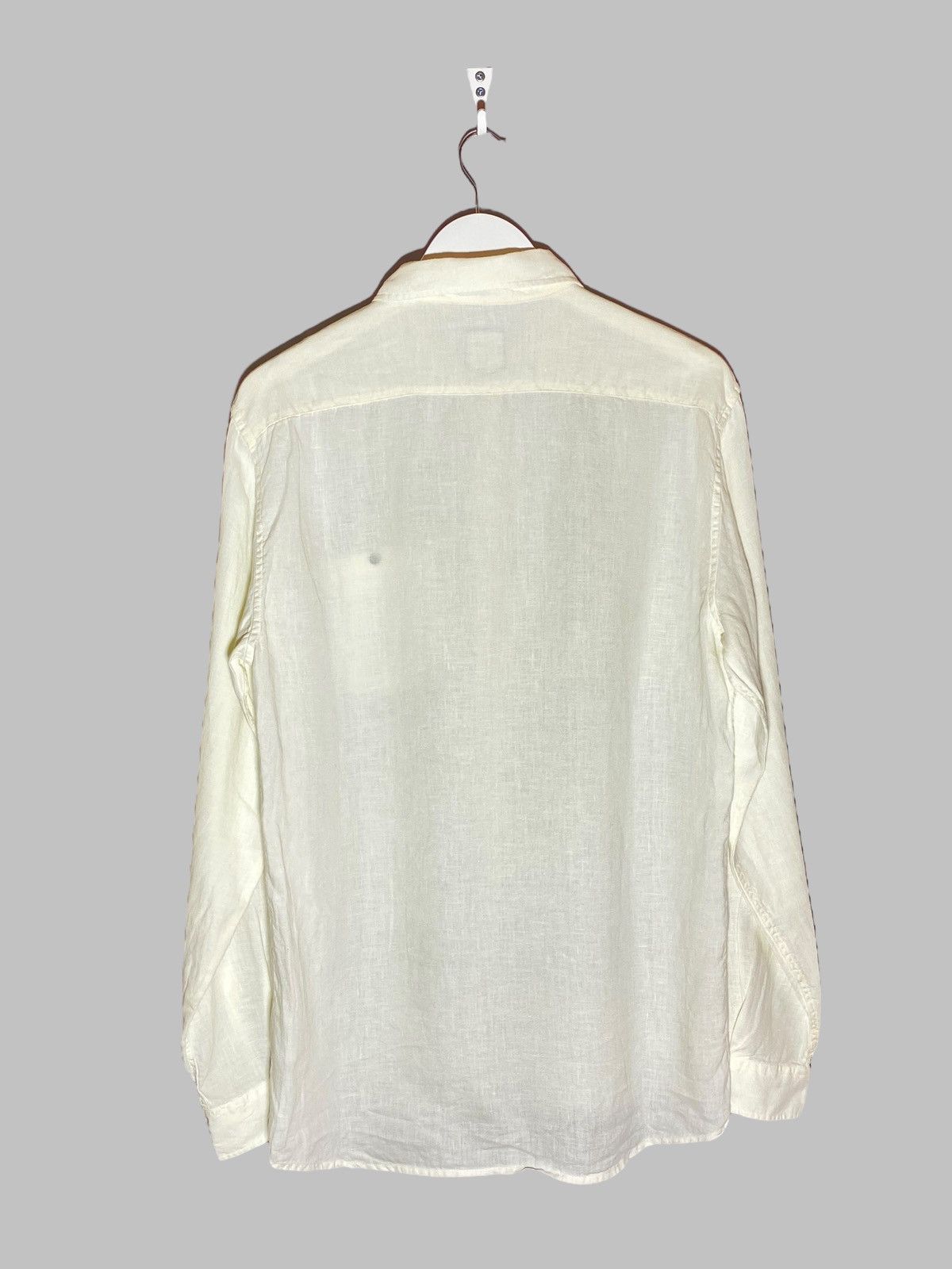 Stone Island Vintage Stone Island White Linen Shirt Old Money Vibes Size US L / EU 52-54 / 3 - 2 Thumbnail