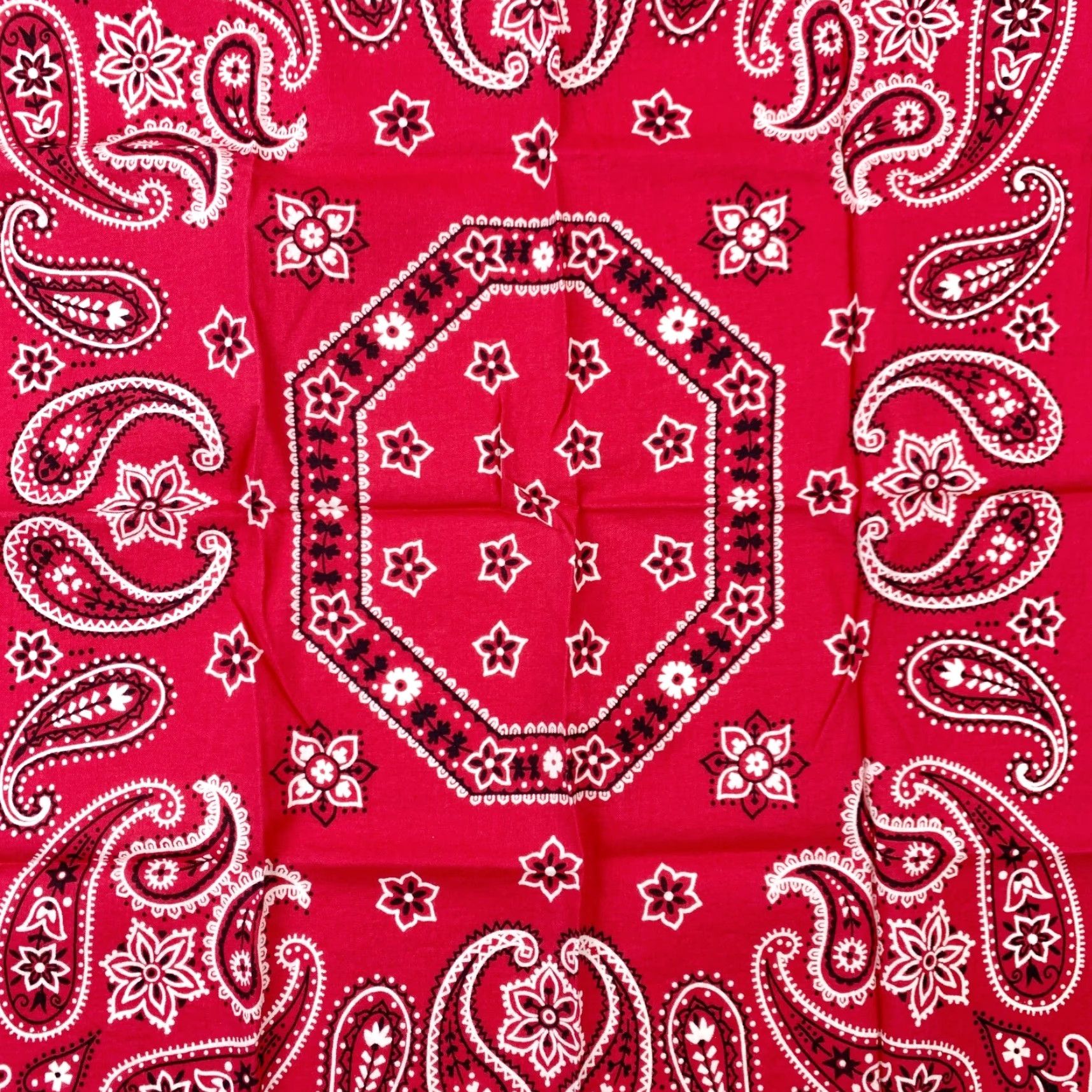 Vintage VINTAGE Bandana 100% Cotton Red Paisley 22" x 19" Trunk Up USA Unbranded Unisex Shirt? Size ONE SIZE - 4 Thumbnail