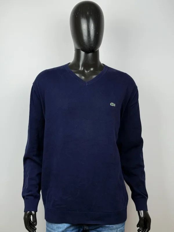 Lacoste Maglione Lacoste Uomo Blu Cotone V-Neck Taglia 3XL Size US XXL / EU 58 / 5 - 1 Thumbnail