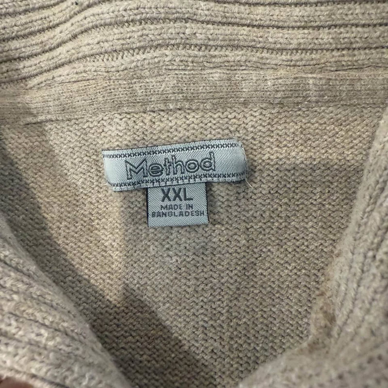 Method Method Pullover Knit Long Sleeve Shawl Neck Sweater Mens XXL Size US XXL / EU 58 / 5 - 4 Thumbnail