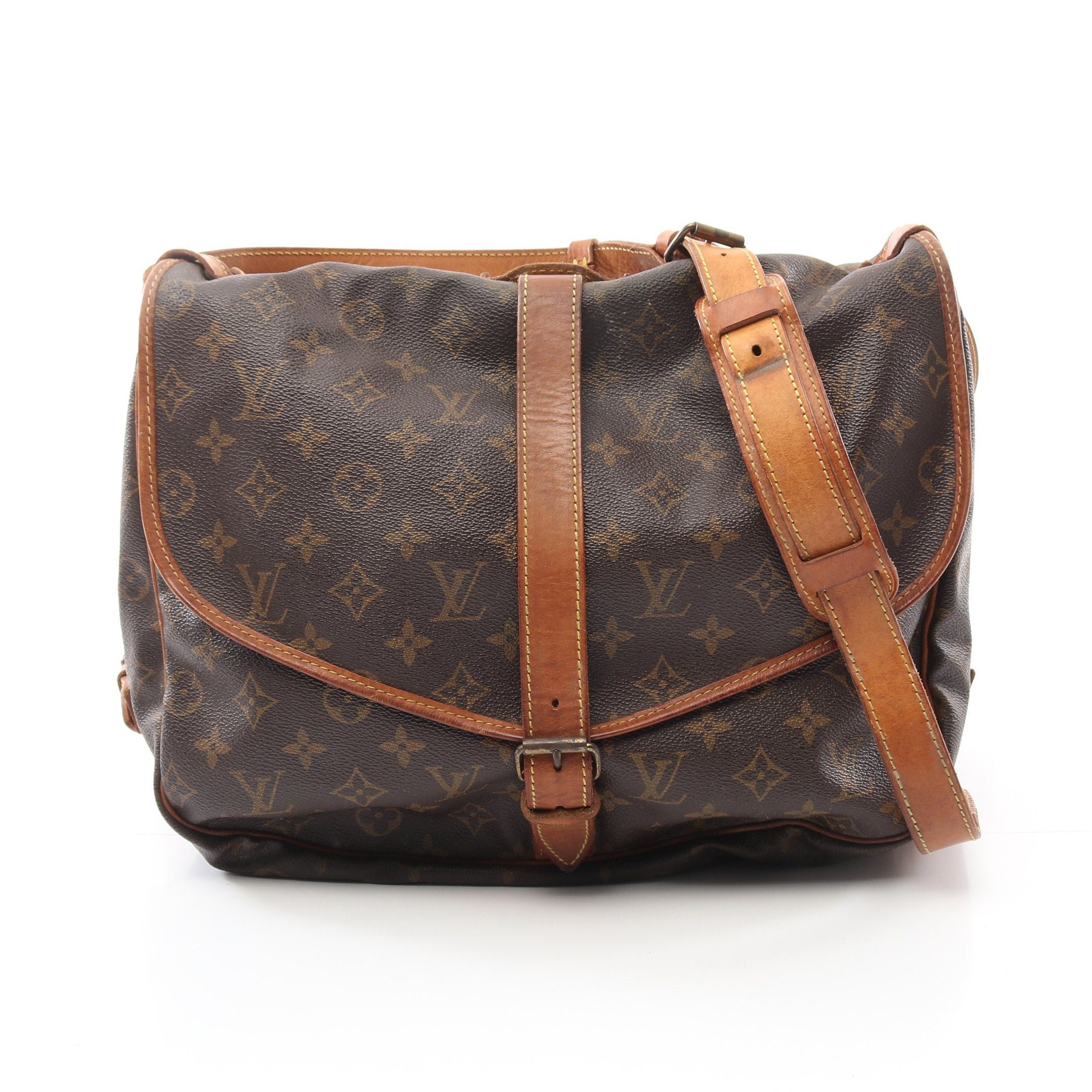 Louis Vuitton Louis Vuitton Saumur 35 Monogram Shoulder Bag Leather Brown Size ONE SIZE - 1 Thumbnail
