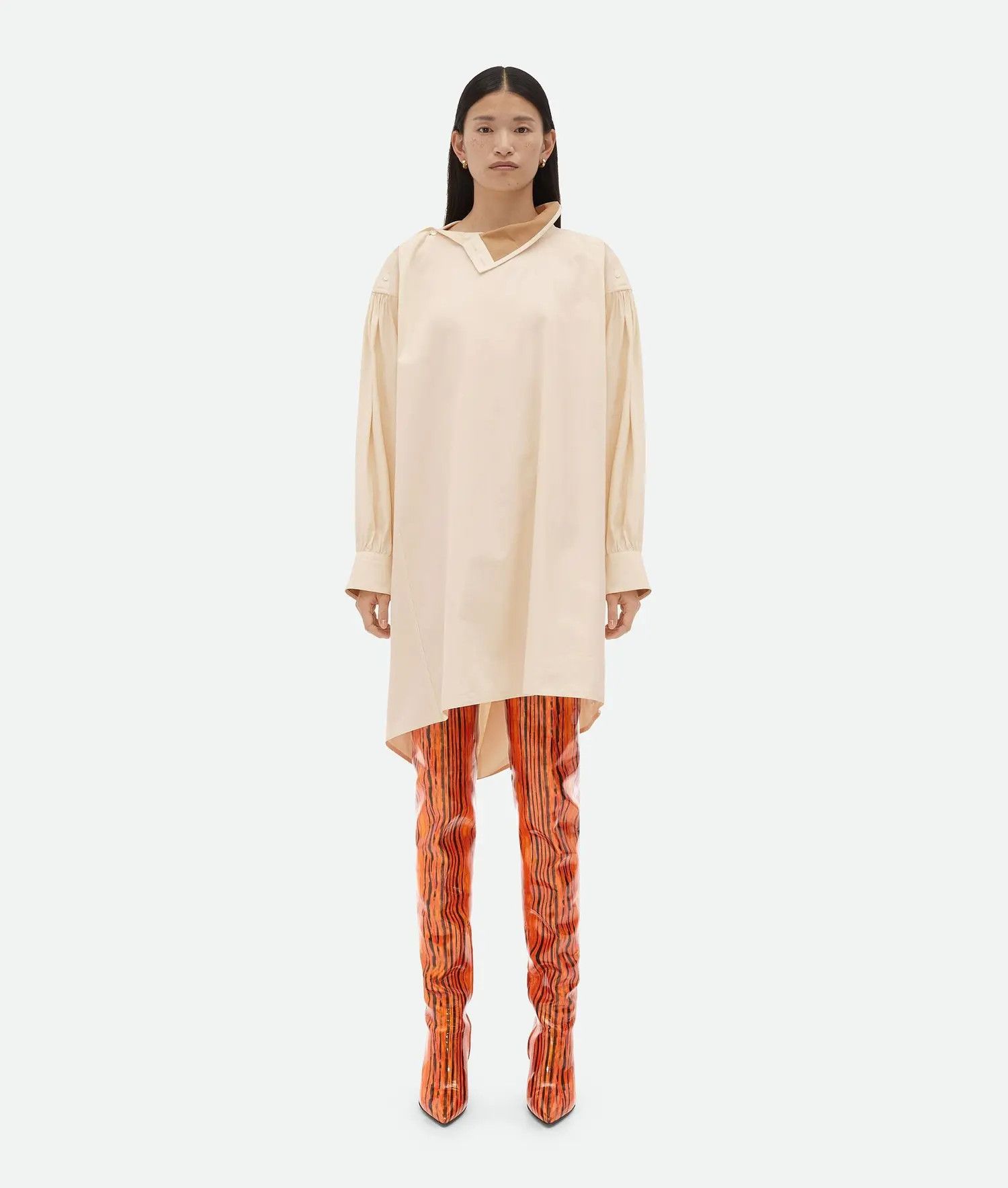 Bottega Veneta o1bcso1str0725 Compact Cotton Dress in Seashell Size M / US 6-8 / IT 42-44 - 1 Thumbnail