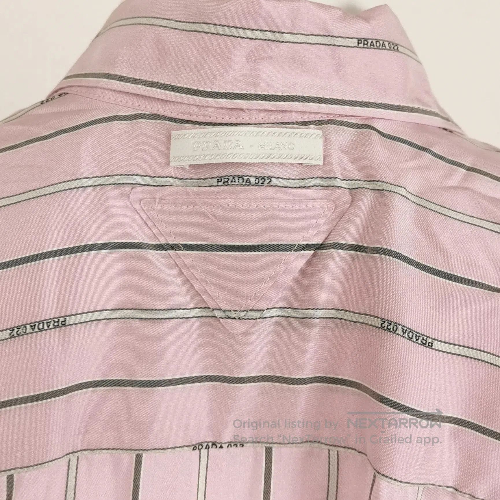 Prada Prada Striped Silk Waist Detail Dress . Size S / US 4 / IT 40 - 4 Thumbnail