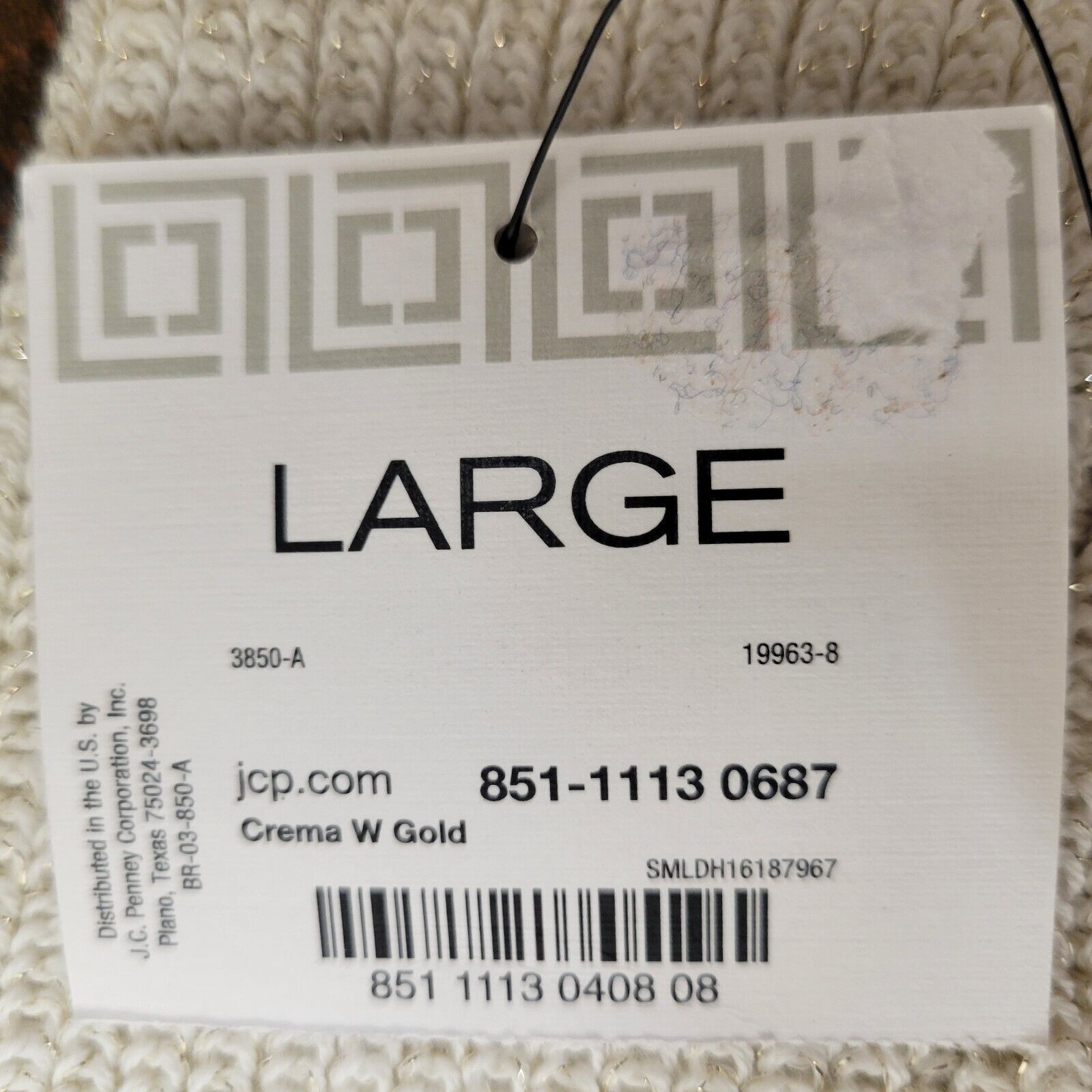 Liz Claiborne Liz Claiborne Large White Knit Sparkled Sweater Pullover Size L / US 10 / IT 46 - 8 Thumbnail