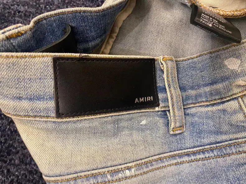 Amiri Amiri Classic Splattered Blue Diamond Bottom Jeans Size 32 Size US 32 / EU 48 - 5 Thumbnail