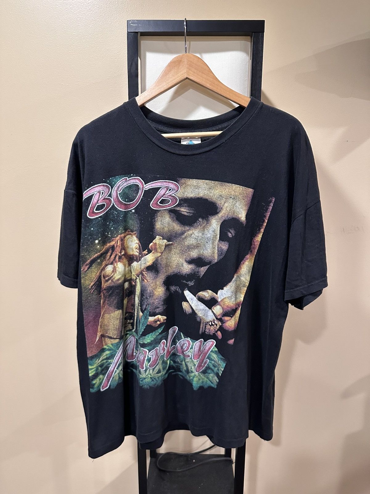 Bob Marley × Rap Tees × Vintage Vintage Bob Marley 90s Natural Mystic Rap Tee T-Shirt Size US XXL / EU 58 / 5 - 14 Thumbnail