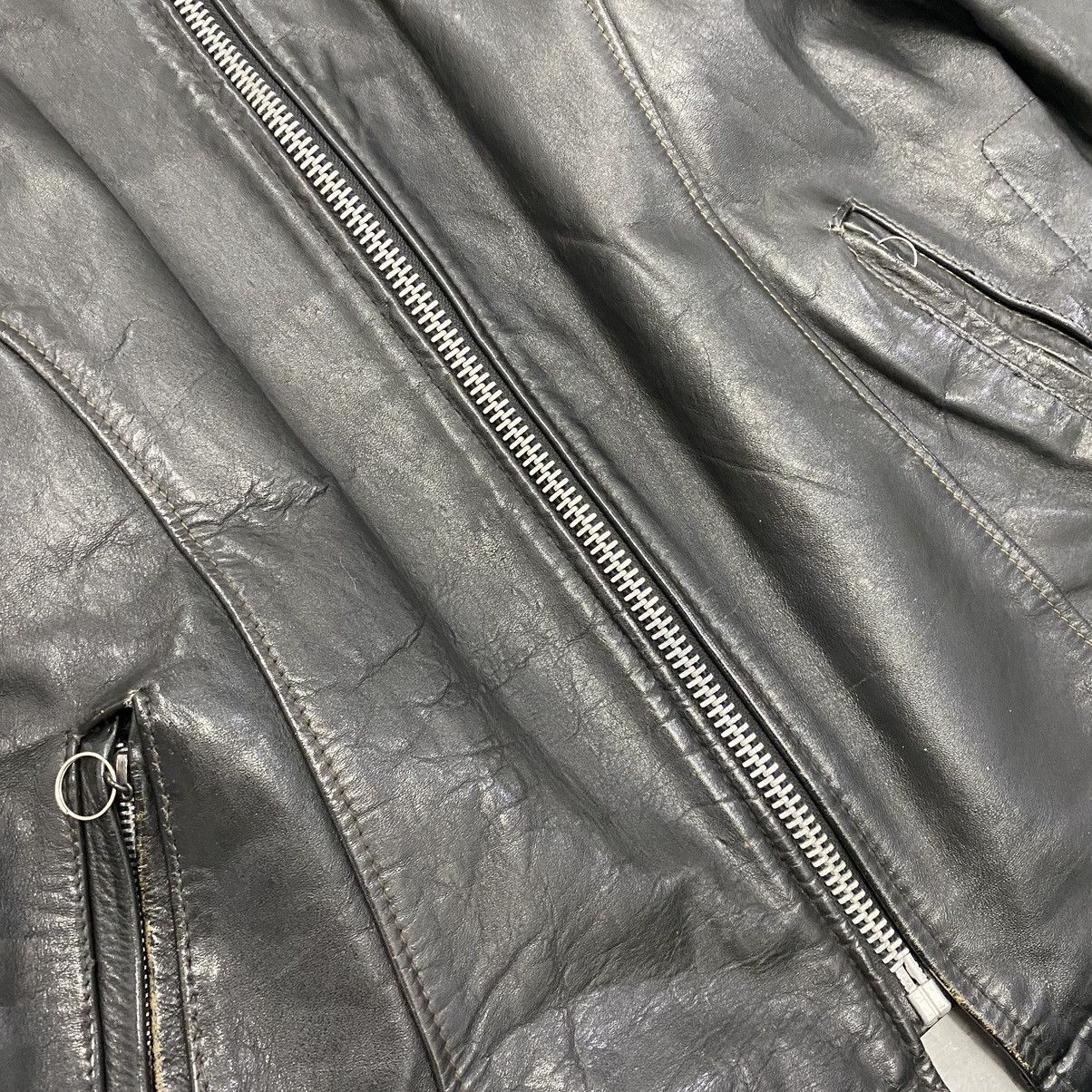 Japanese Brand × Vintage Vtg 60s 70s Excelled Black Leather Cafe Racer Moto Jacket Size US M / EU 48-50 / 2 - 7 Thumbnail