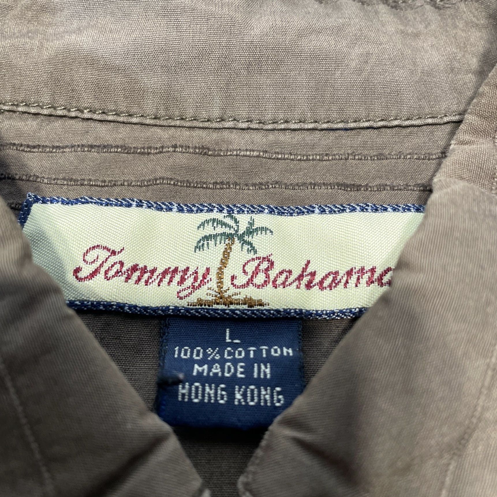 Tommy Bahama TOMMY BAHAMA Long Sleeve Button-Up Shirt Large Brown Mens Size US L / EU 52-54 / 3 - 2 Thumbnail
